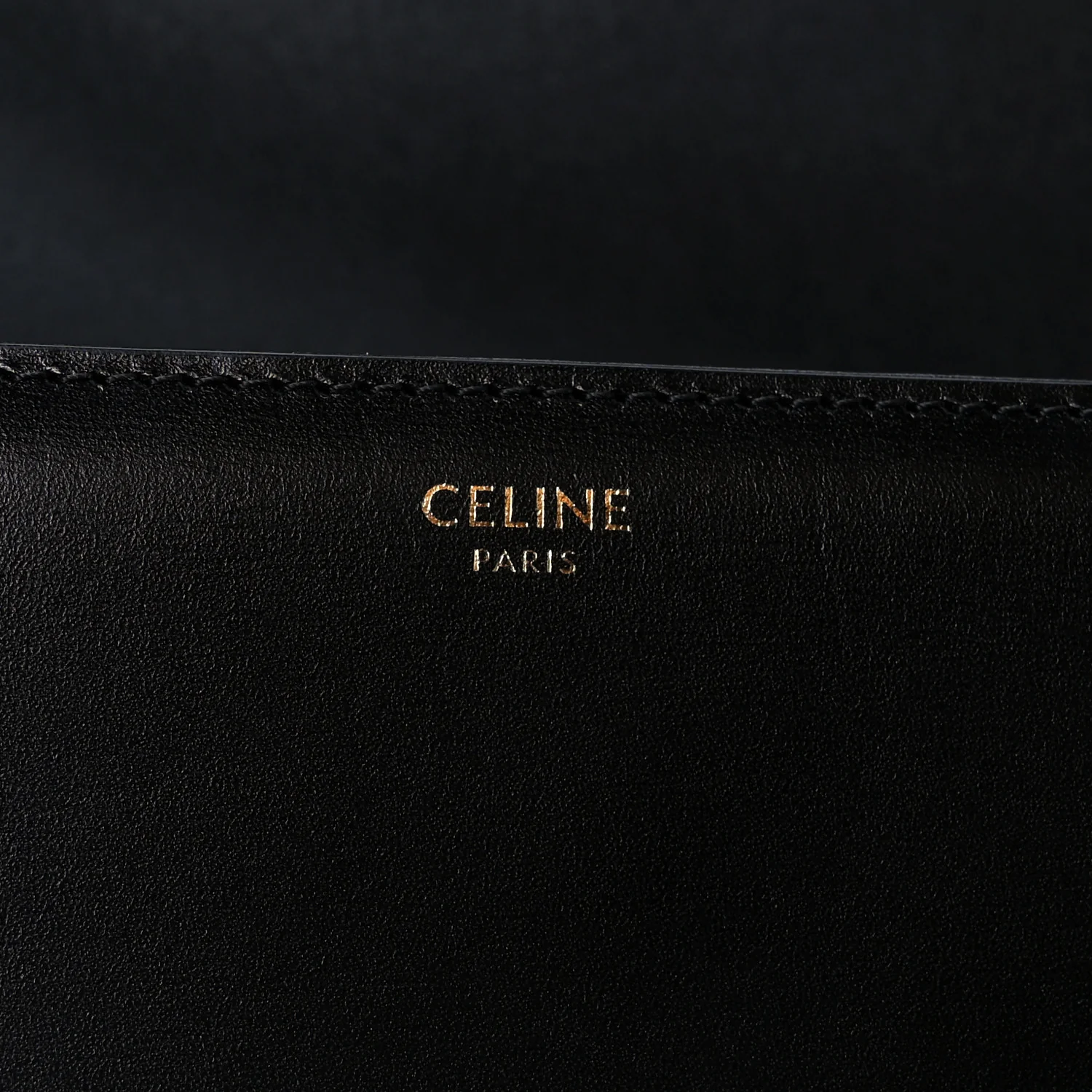 Shiny Calfskin Medium Triomphe Black - Image 7