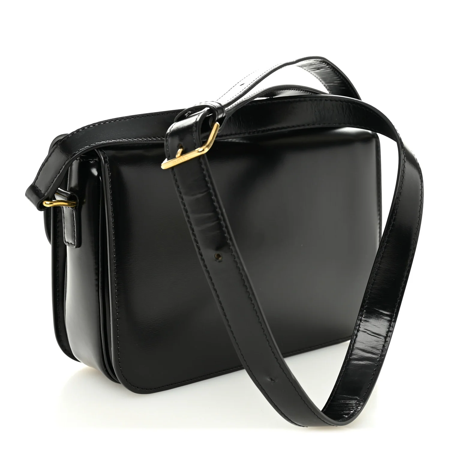Shiny Calfskin Medium Triomphe Black - Image 3