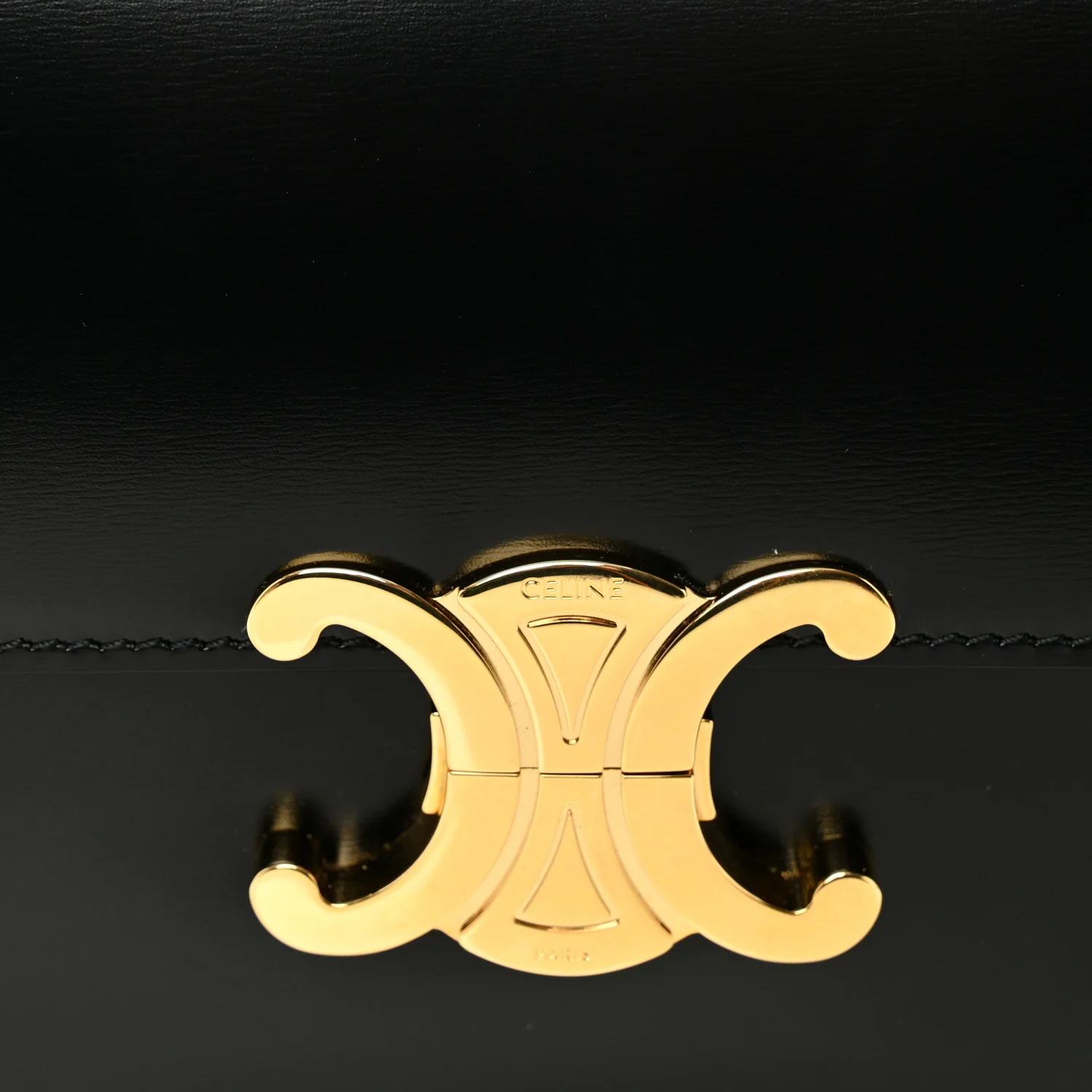 Shiny Calfskin Medium Triomphe Black - Image 8
