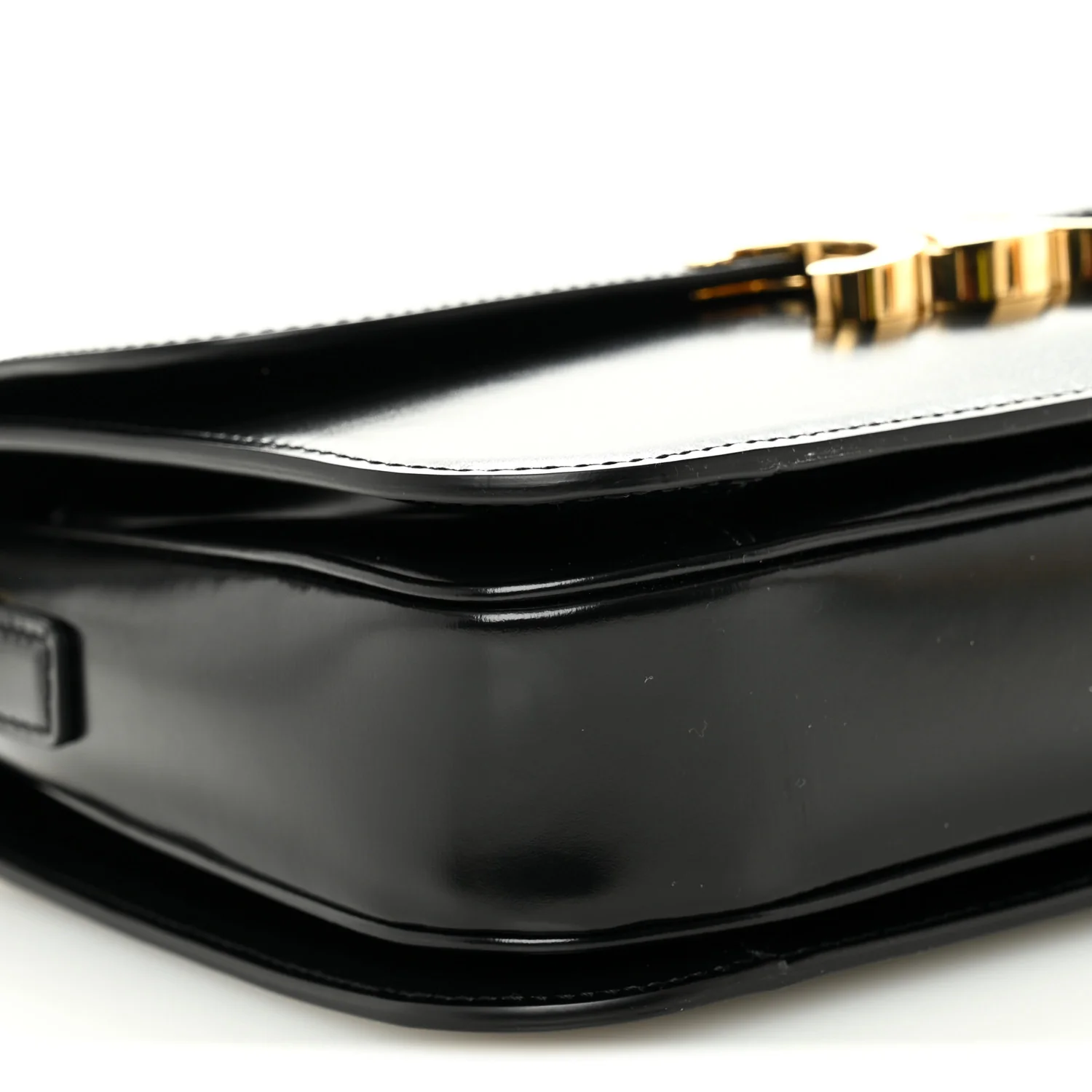 Shiny Calfskin Medium Triomphe Black - Image 9
