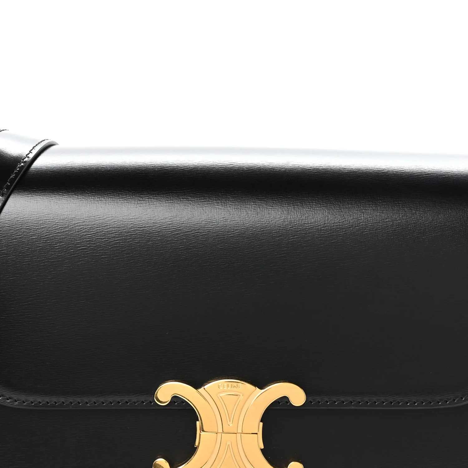 Shiny Calfskin Medium Triomphe Black - Image 10