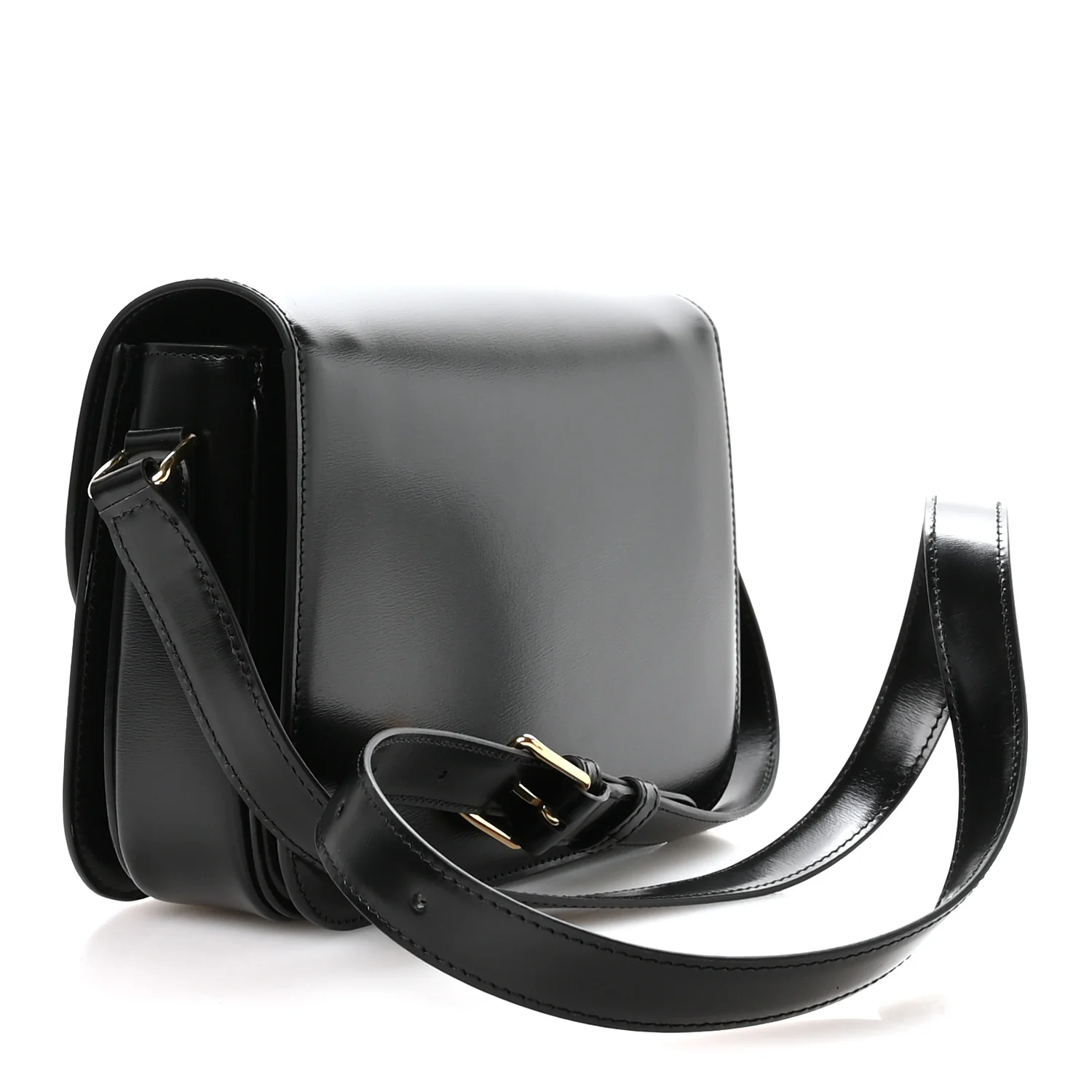 Shiny Calfskin Medium Triomphe Black - Image 3