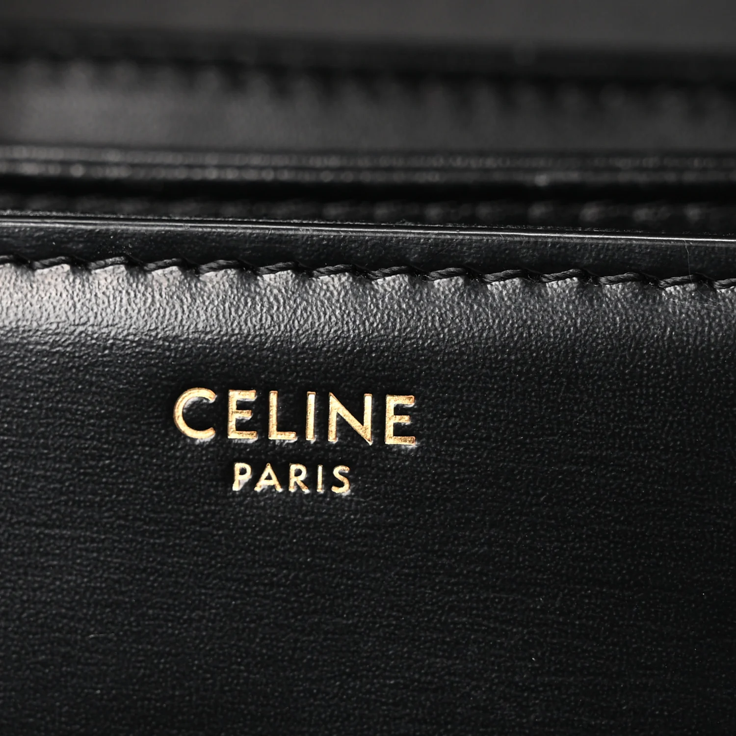 Shiny Calfskin Medium Triomphe Black - Image 6