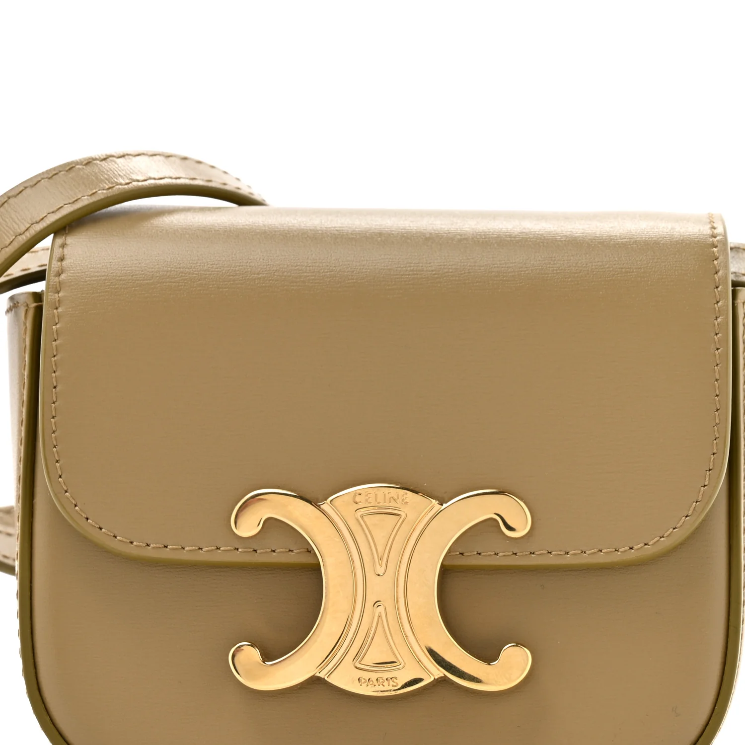 Shiny Calfskin Mini Triomphe Olive - Image 8