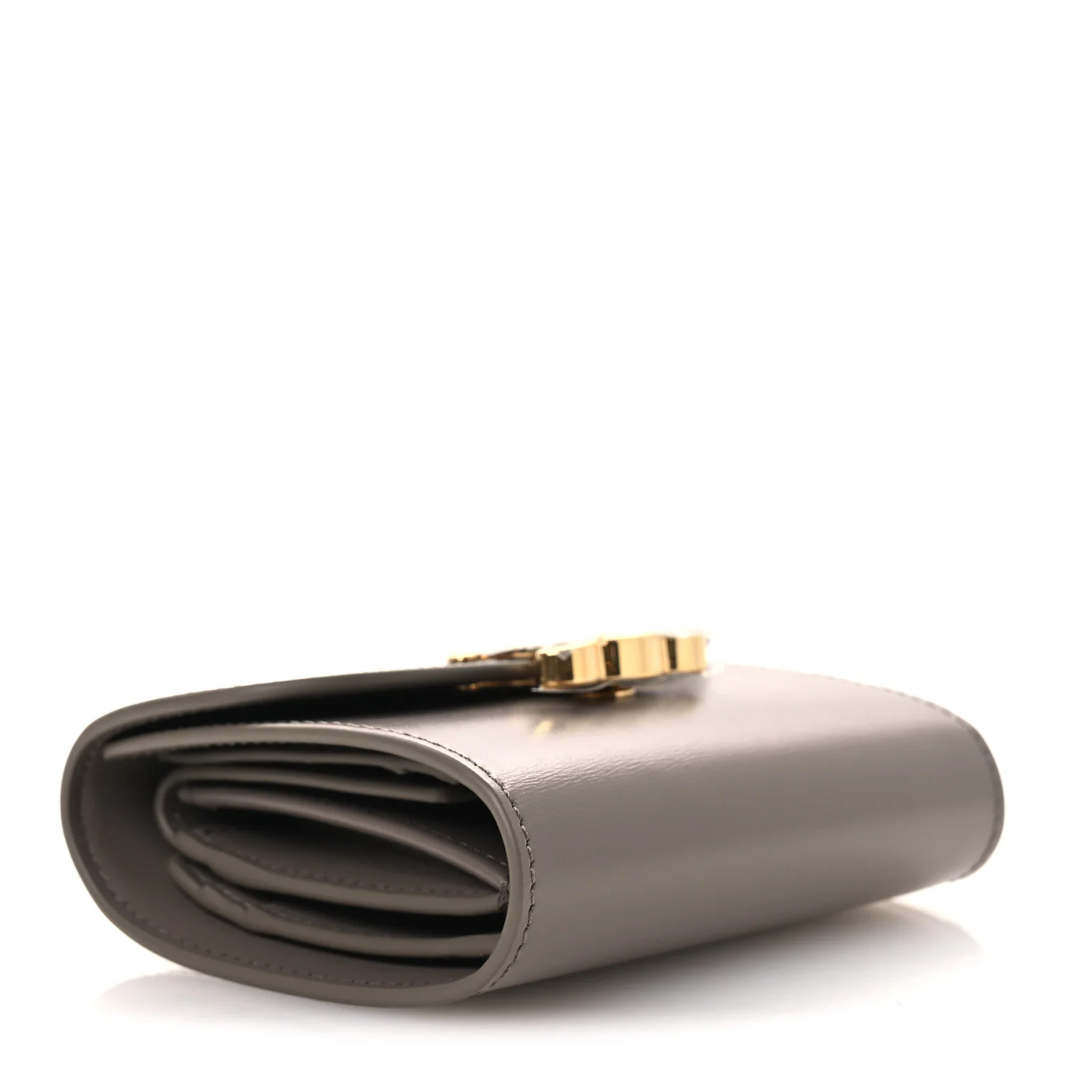 Shiny Calfskin Small Triomphe Wallet Bronze - Image 4