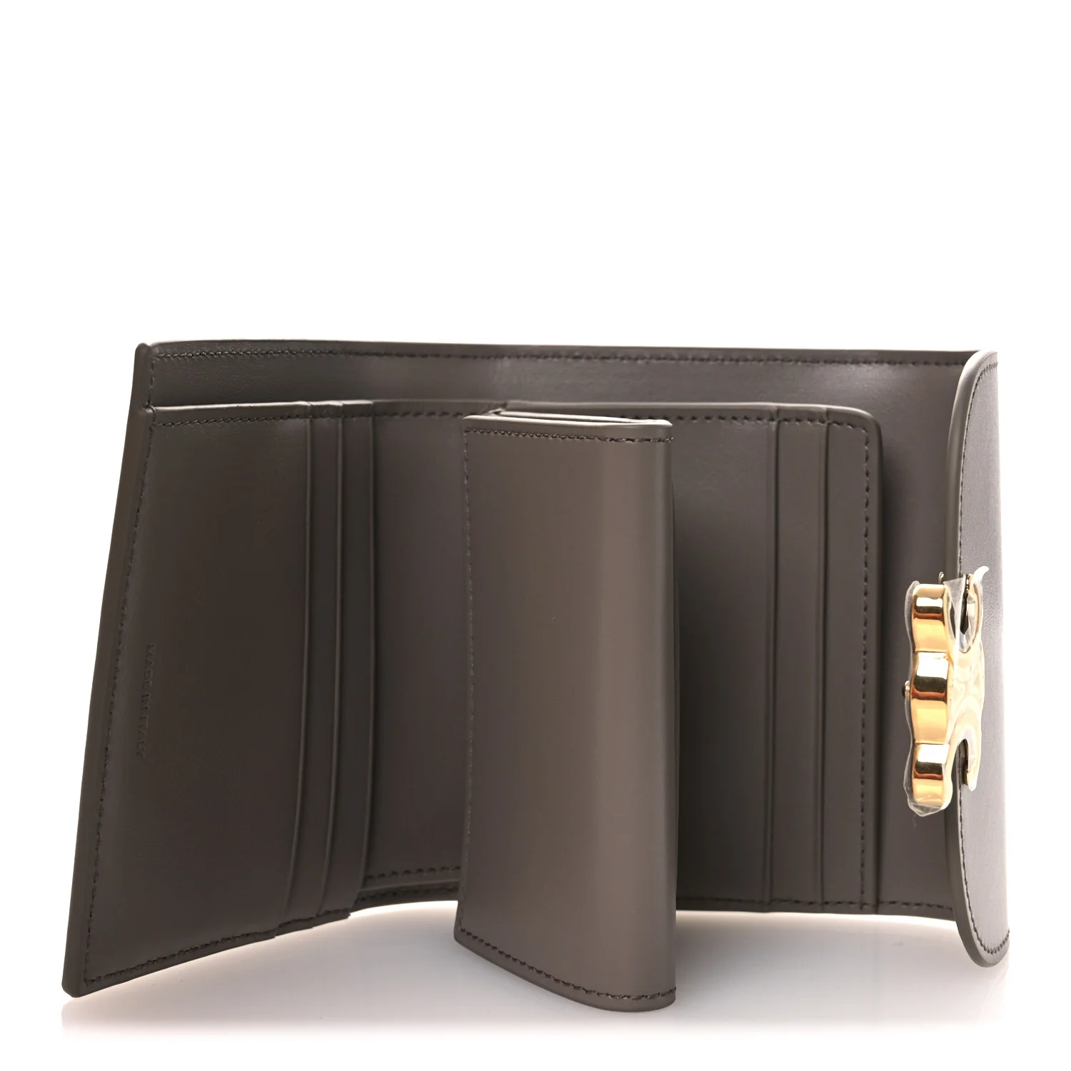 Shiny Calfskin Small Triomphe Wallet Bronze - Image 5