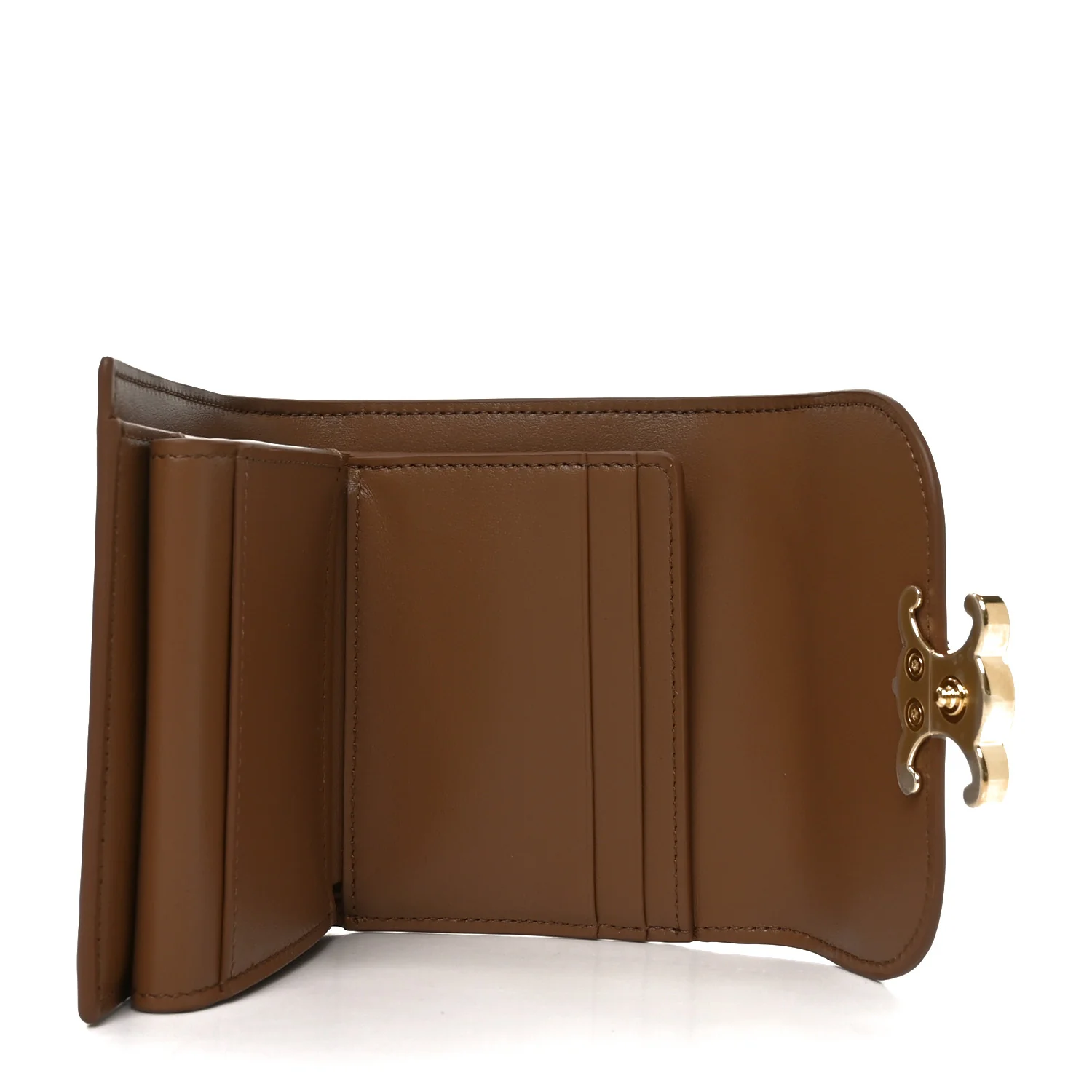 Shiny Calfskin Small Triomphe Wallet Pebble - Image 5