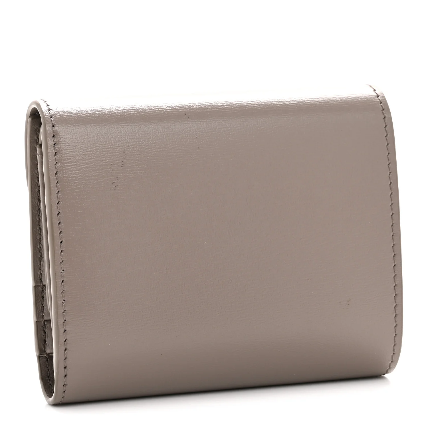 Shiny Calfskin Small Triomphe Wallet Pebble - Image 3