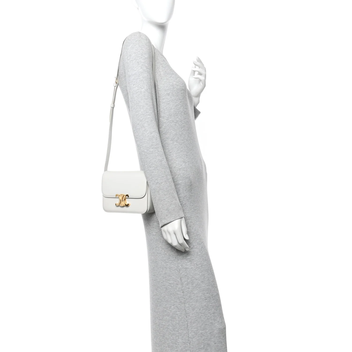 Shiny Calfskin Teen Triomphe Arctic White - Image 2