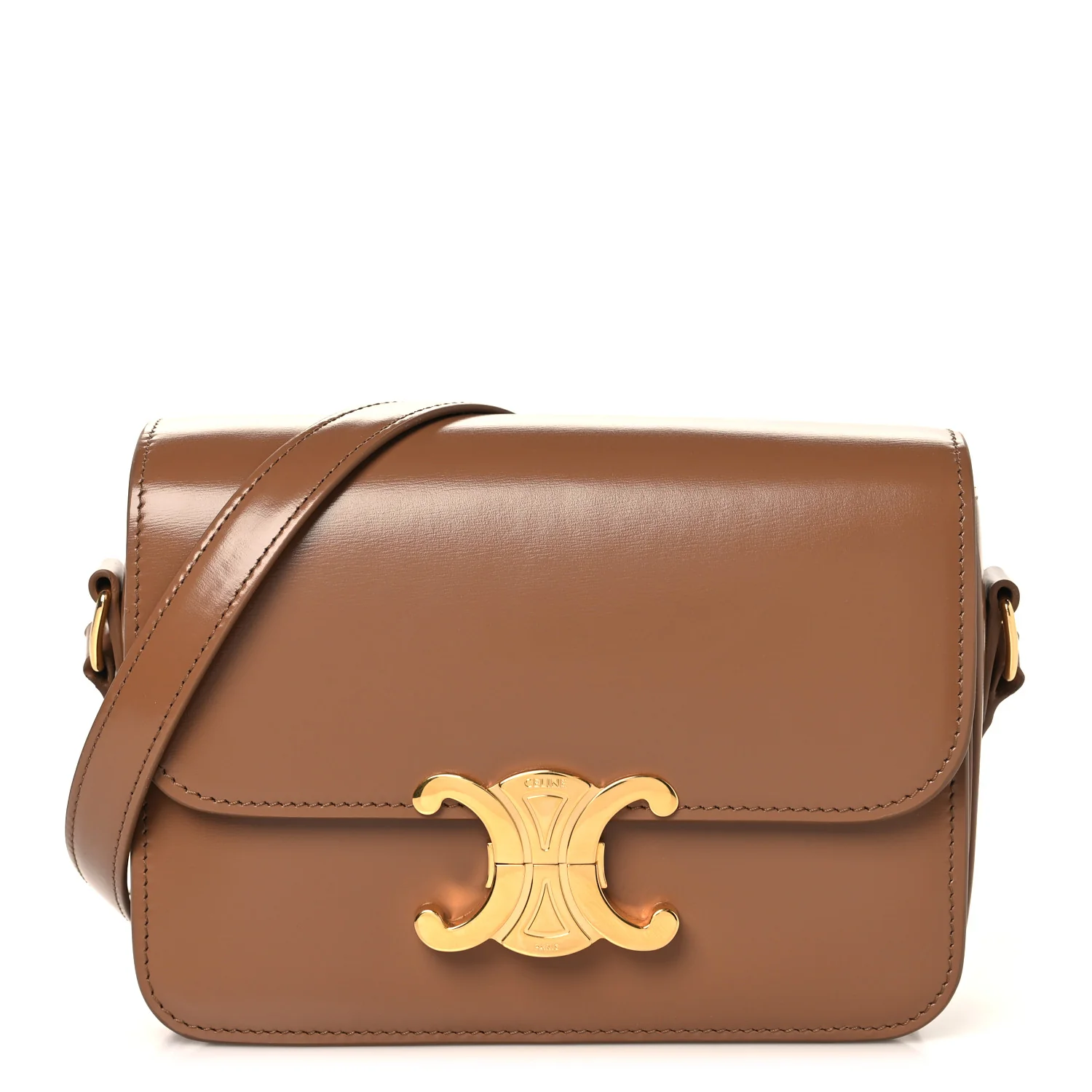 Shiny Calfskin Teen Triomphe Bronze