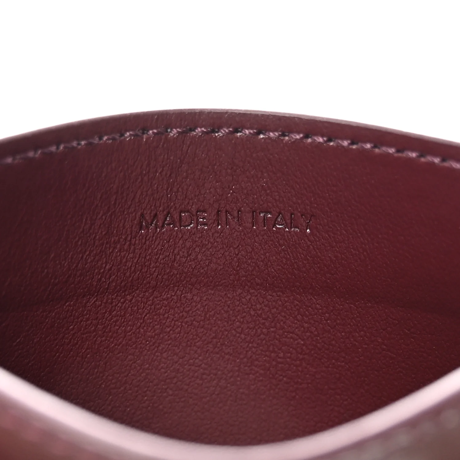 Shiny Calfskin Triomphe Card Holder Deep Burgundy - Image 7