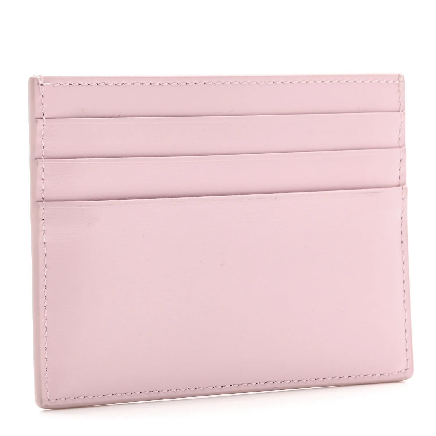 Shiny Calfskin Triomphe Card Holder Petal - Image 3