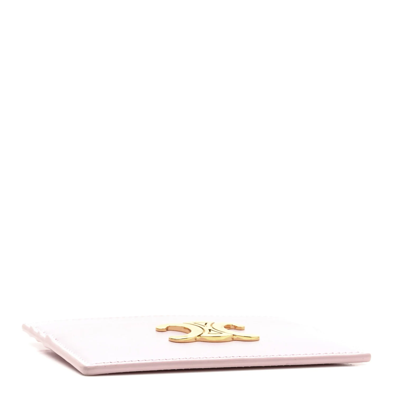 Shiny Calfskin Triomphe Card Holder Petal - Image 4