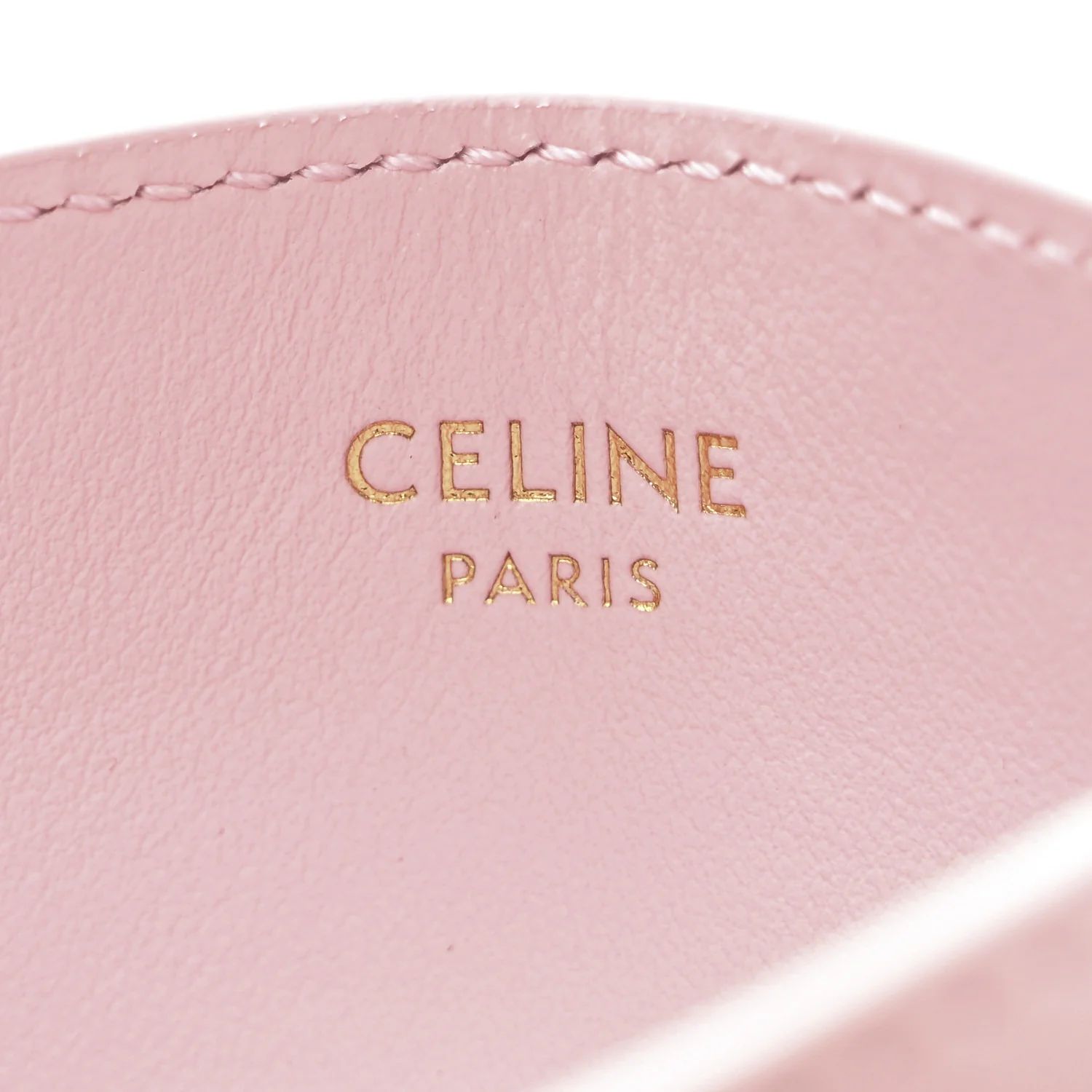 Shiny Calfskin Triomphe Card Holder Petal - Image 6