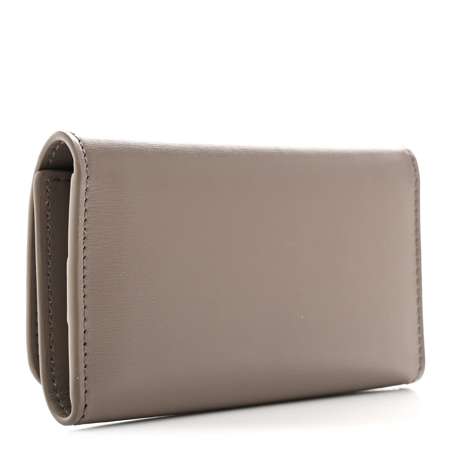 Shiny Calfskin Triomphe Key Case Pebble - Image 3