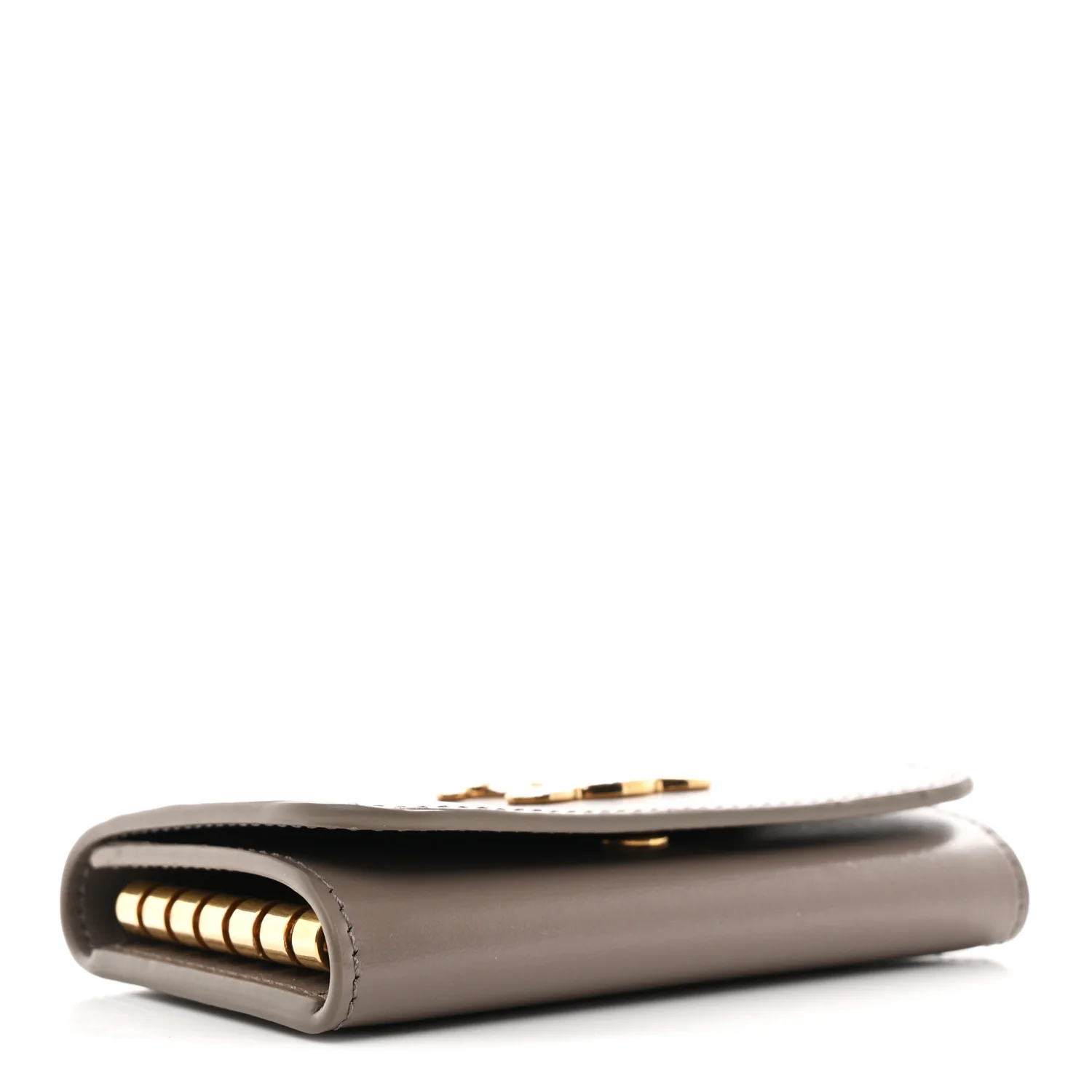 Shiny Calfskin Triomphe Key Case Pebble - Image 4