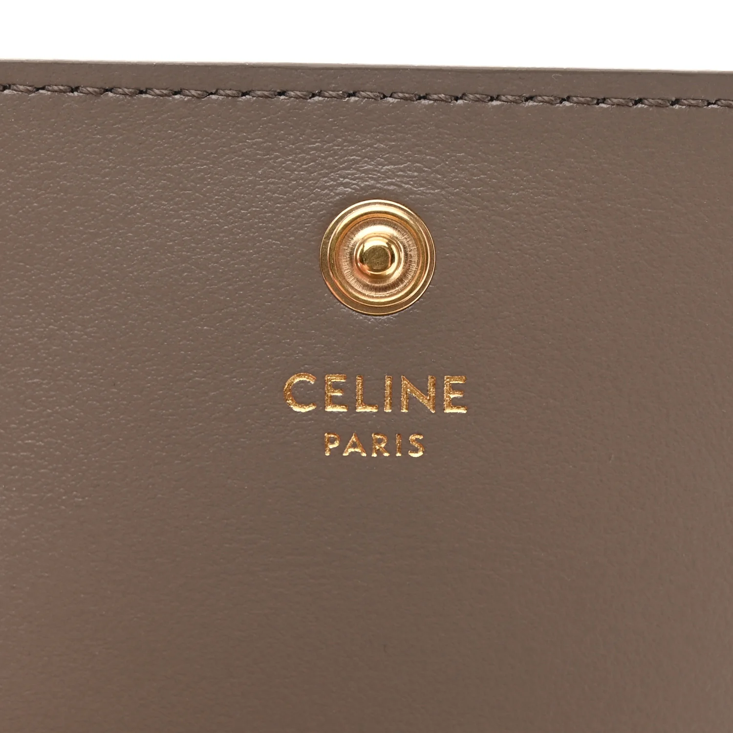 Shiny Calfskin Triomphe Key Case Pebble - Image 6