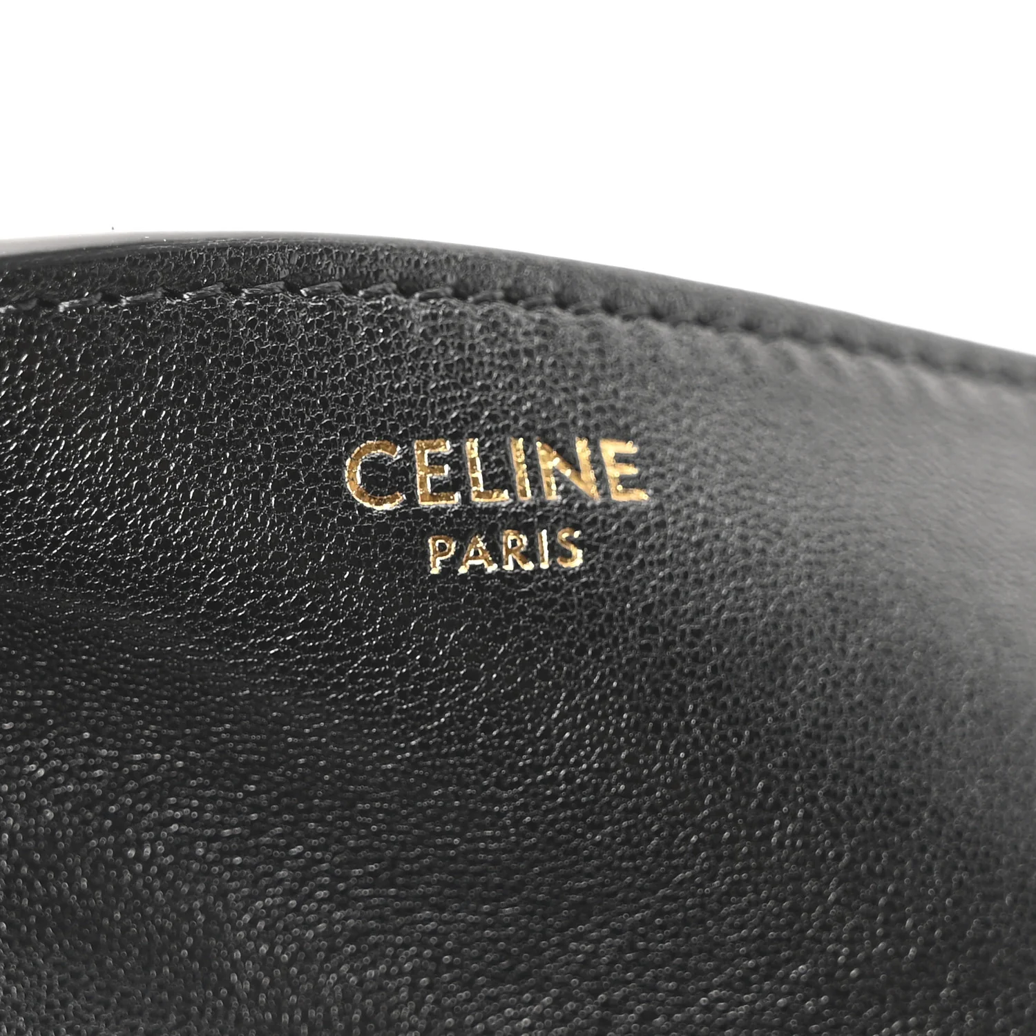 Shiny Lambskin Soft Triomphe Besace Bag Black - Image 6