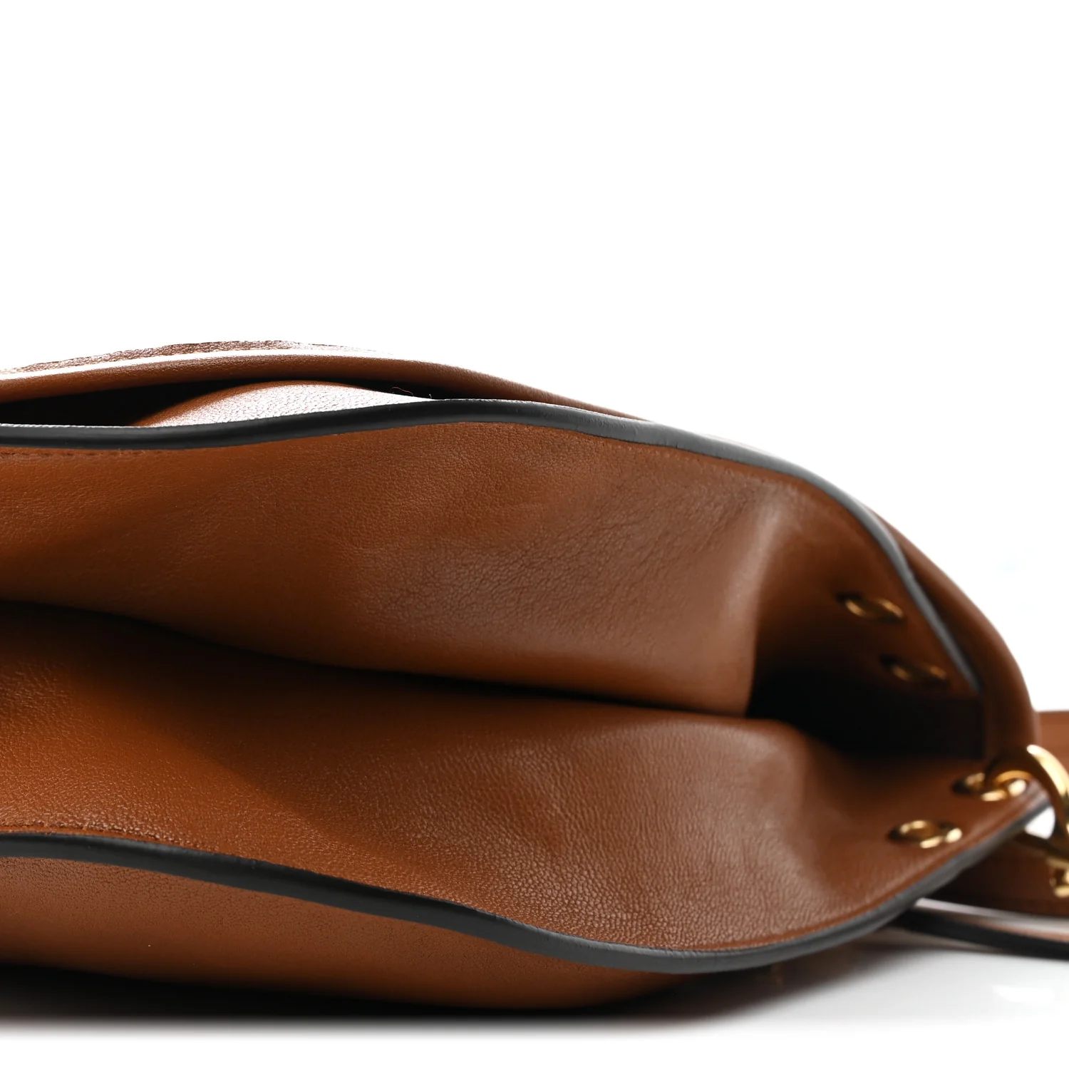 Shiny Lambskin Soft Triomphe Besace Bag Soft Tan - Image 10