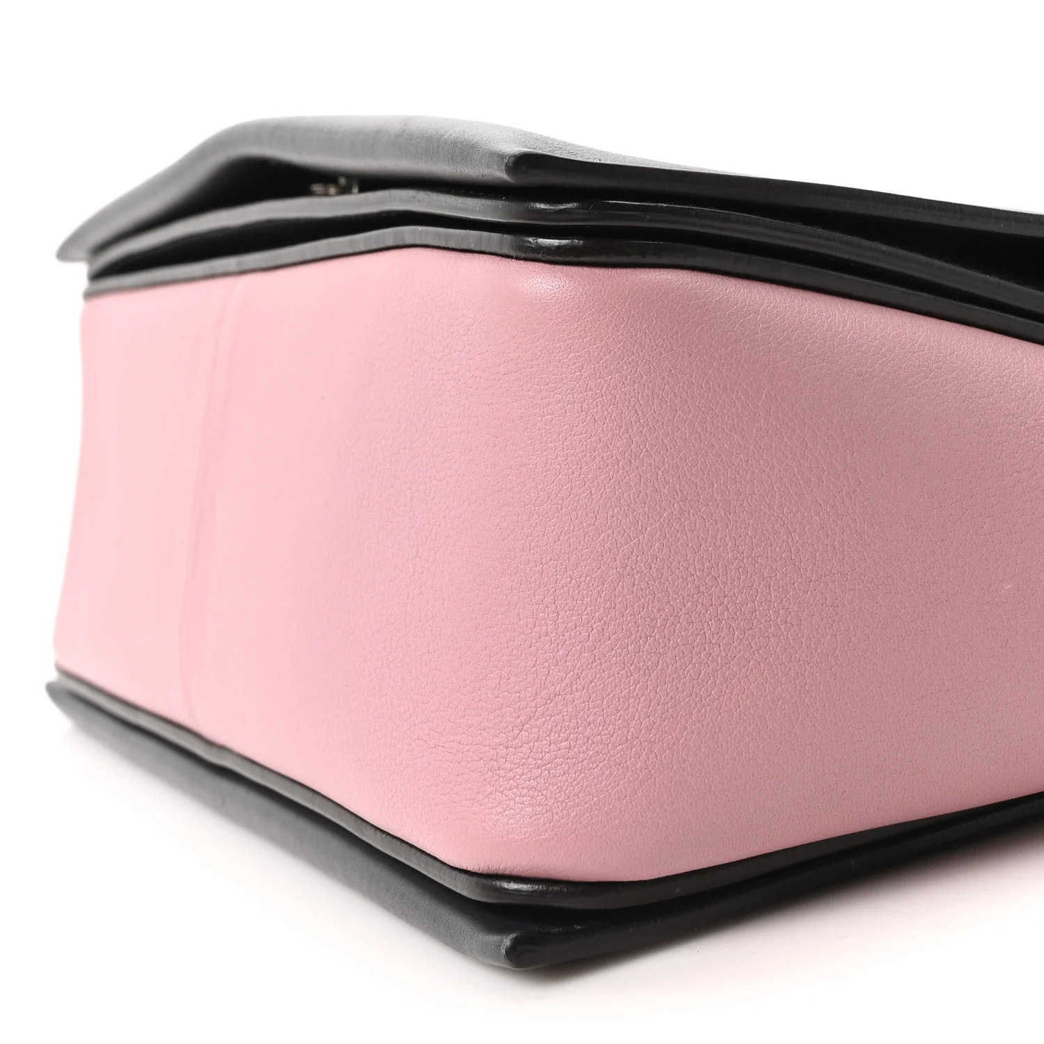 Shiny Smooth Calfskin Medium Frame Shoulder Bag Liquorice Antique Rose - Image 10
