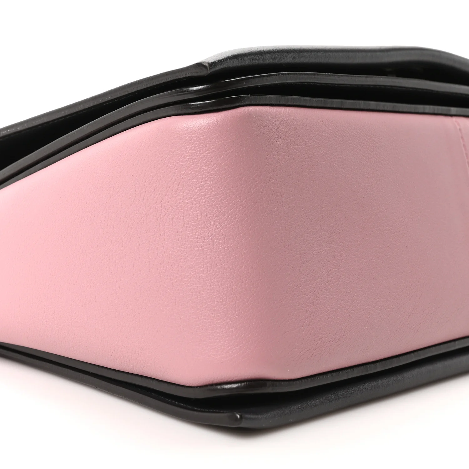 Shiny Smooth Calfskin Medium Frame Shoulder Bag Liquorice Antique Rose - Image 9