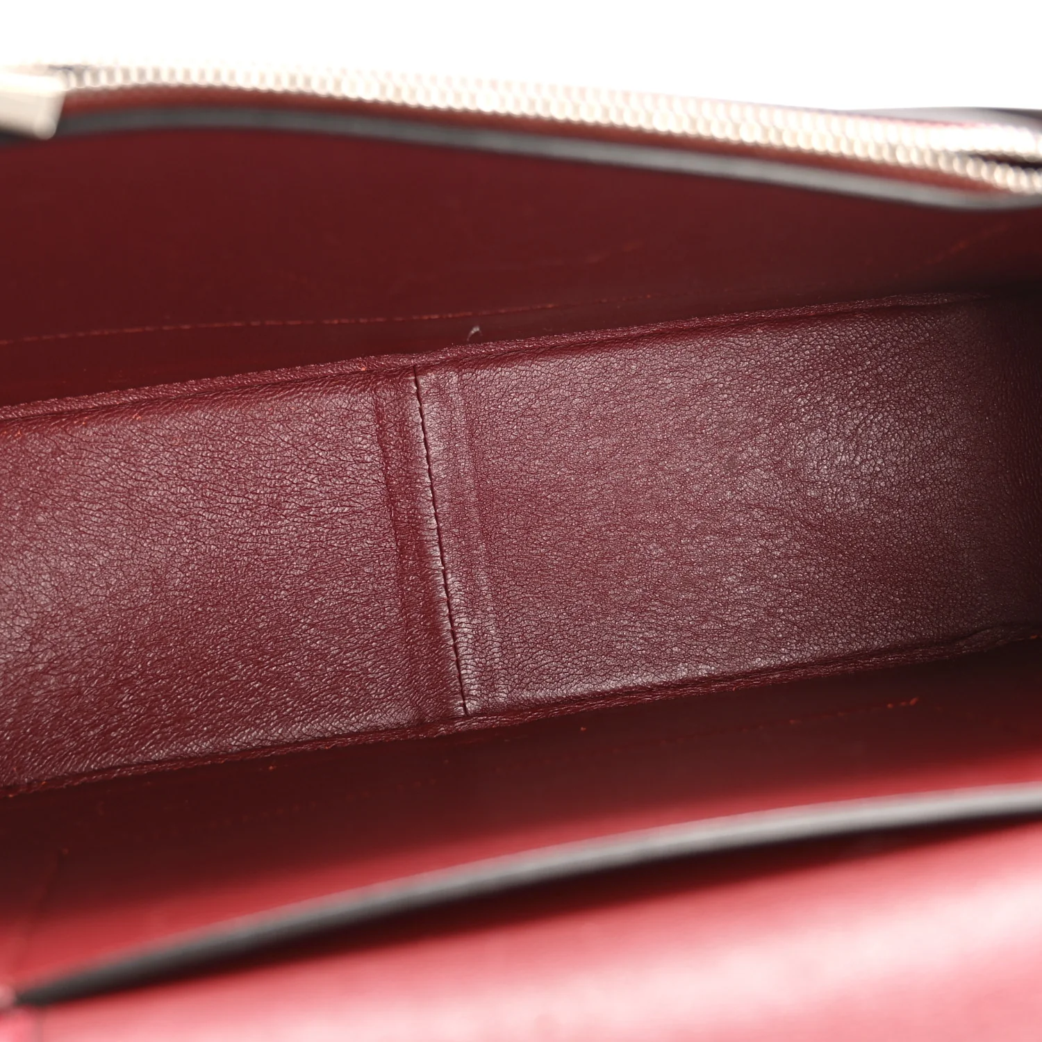 Shiny Smooth Calfskin Medium Frame Shoulder Bag Red Navy - Image 5