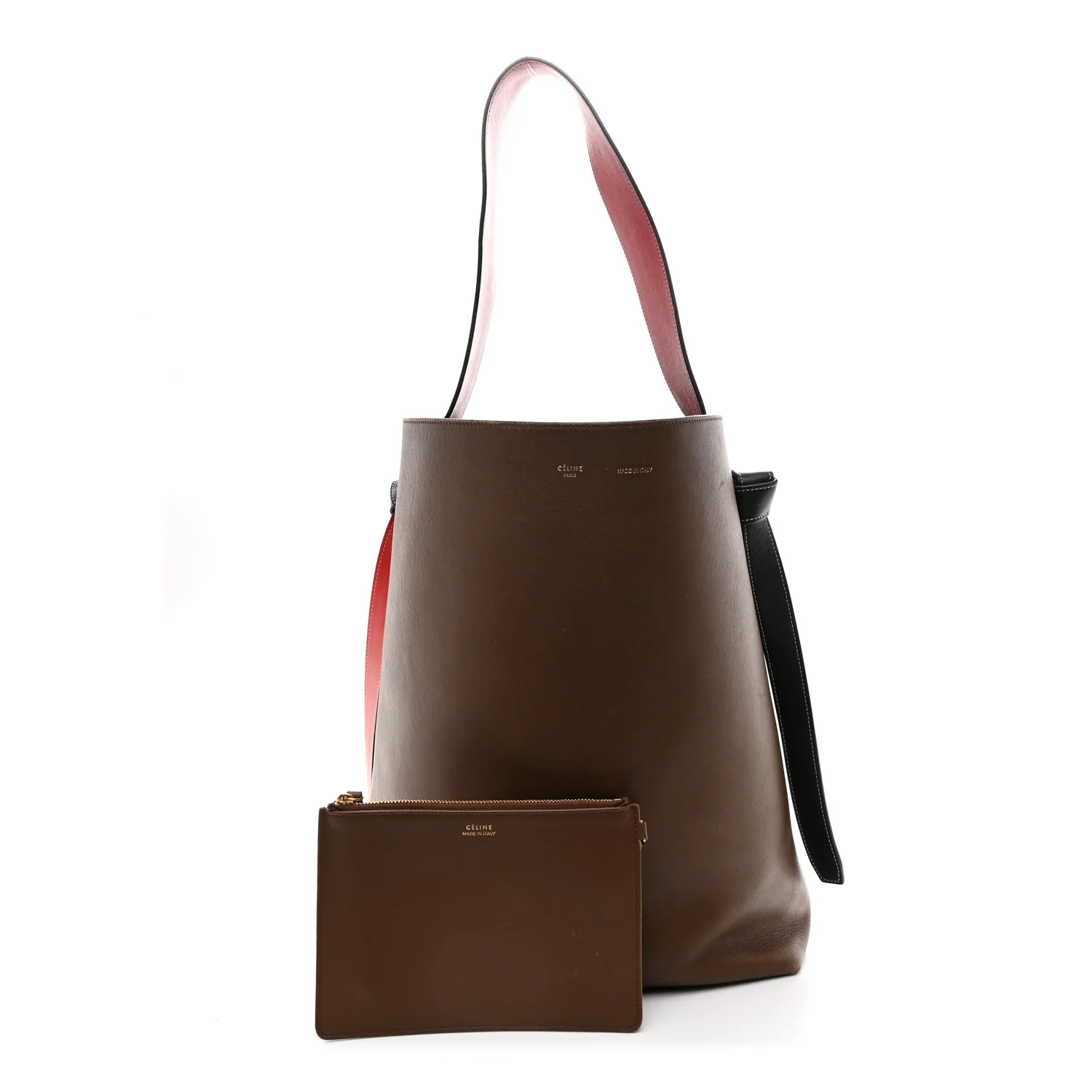 Shiny Smooth Calfskin Small Twisted Cabas Camel Brick - Image 3
