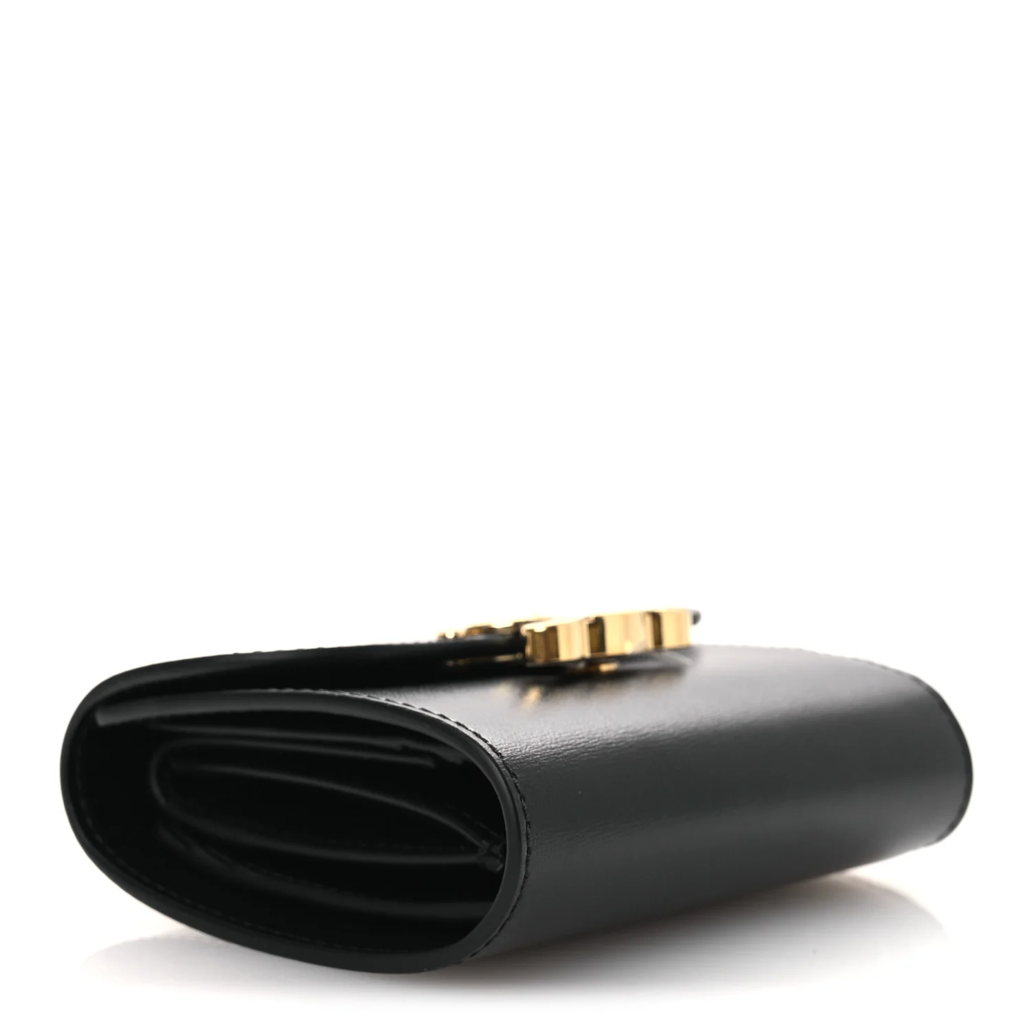 Shiny Smooth Lambskin Small Triomphe Wallet Black - Image 4