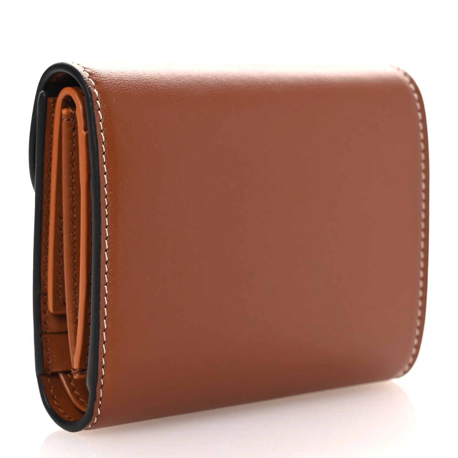 Shiny Smooth Lambskin Small Triomphe Wallet Tan - Image 3