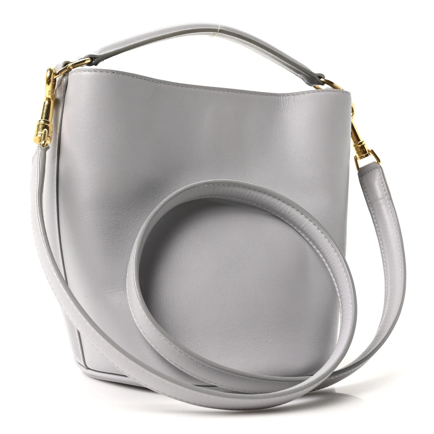 Smooth Calfskin Bucket 16 Bag Light Grey - Image 3