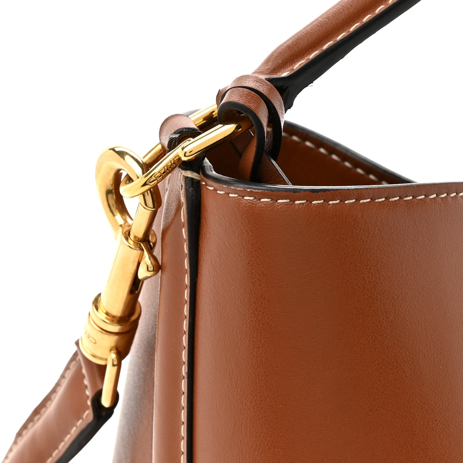 Smooth Calfskin Bucket 16 Bag Tan - Image 11