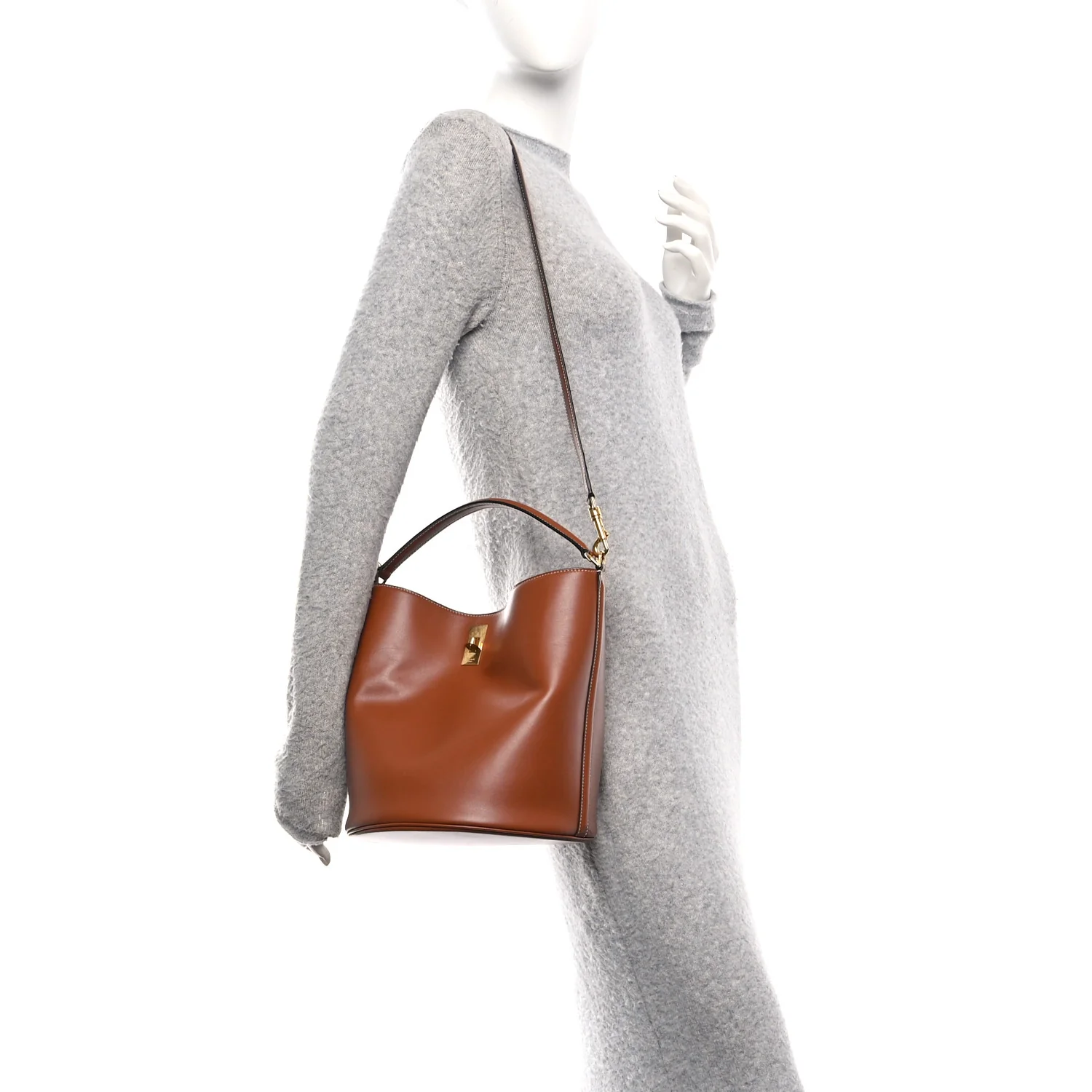 Smooth Calfskin Bucket 16 Bag Tan - Image 2