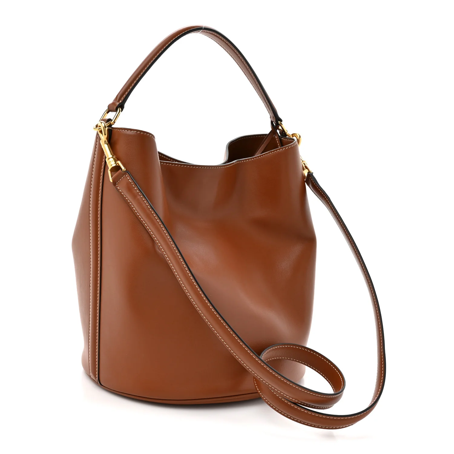 Smooth Calfskin Bucket 16 Bag Tan - Image 4