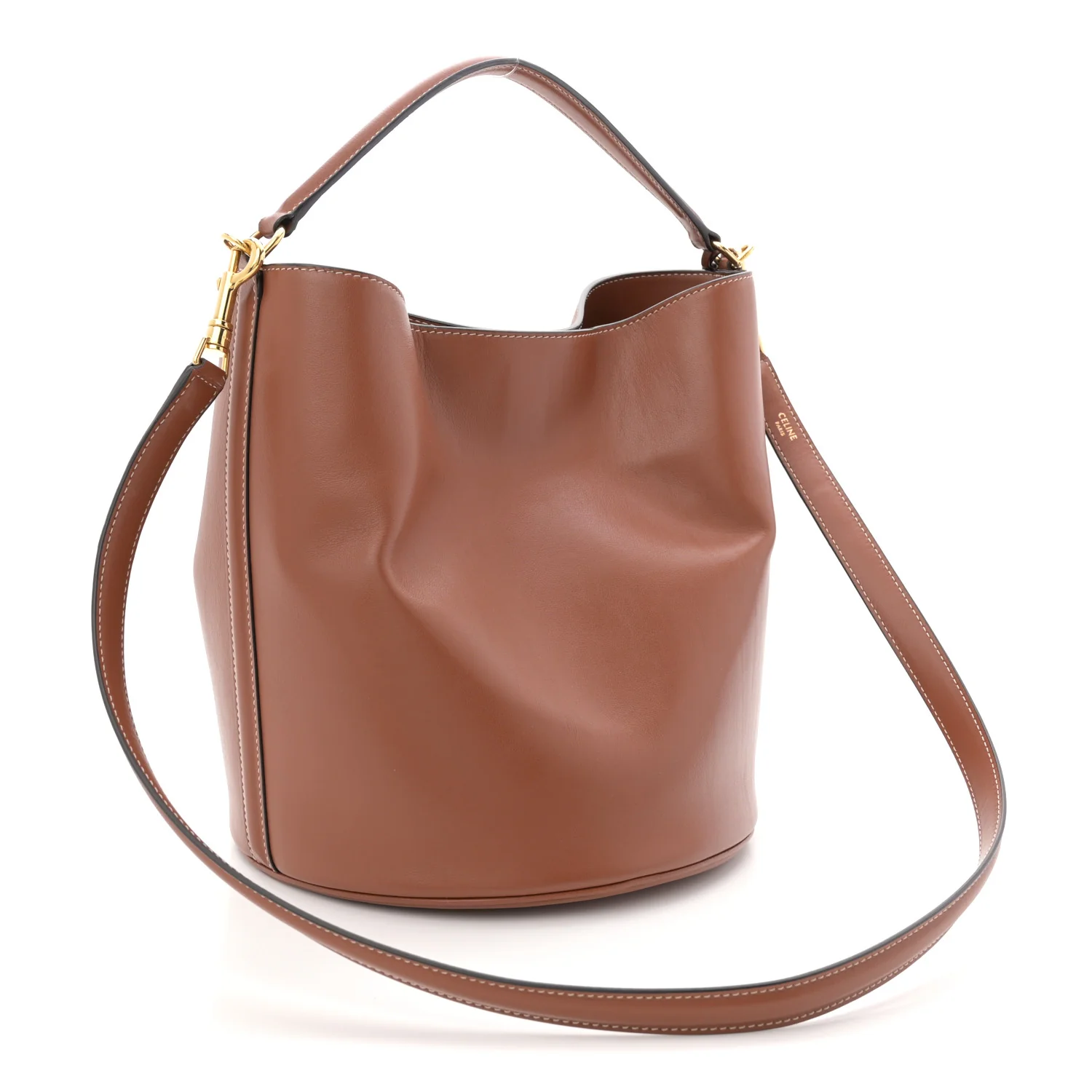 Smooth Calfskin Bucket 16 Bag Tan - Image 4