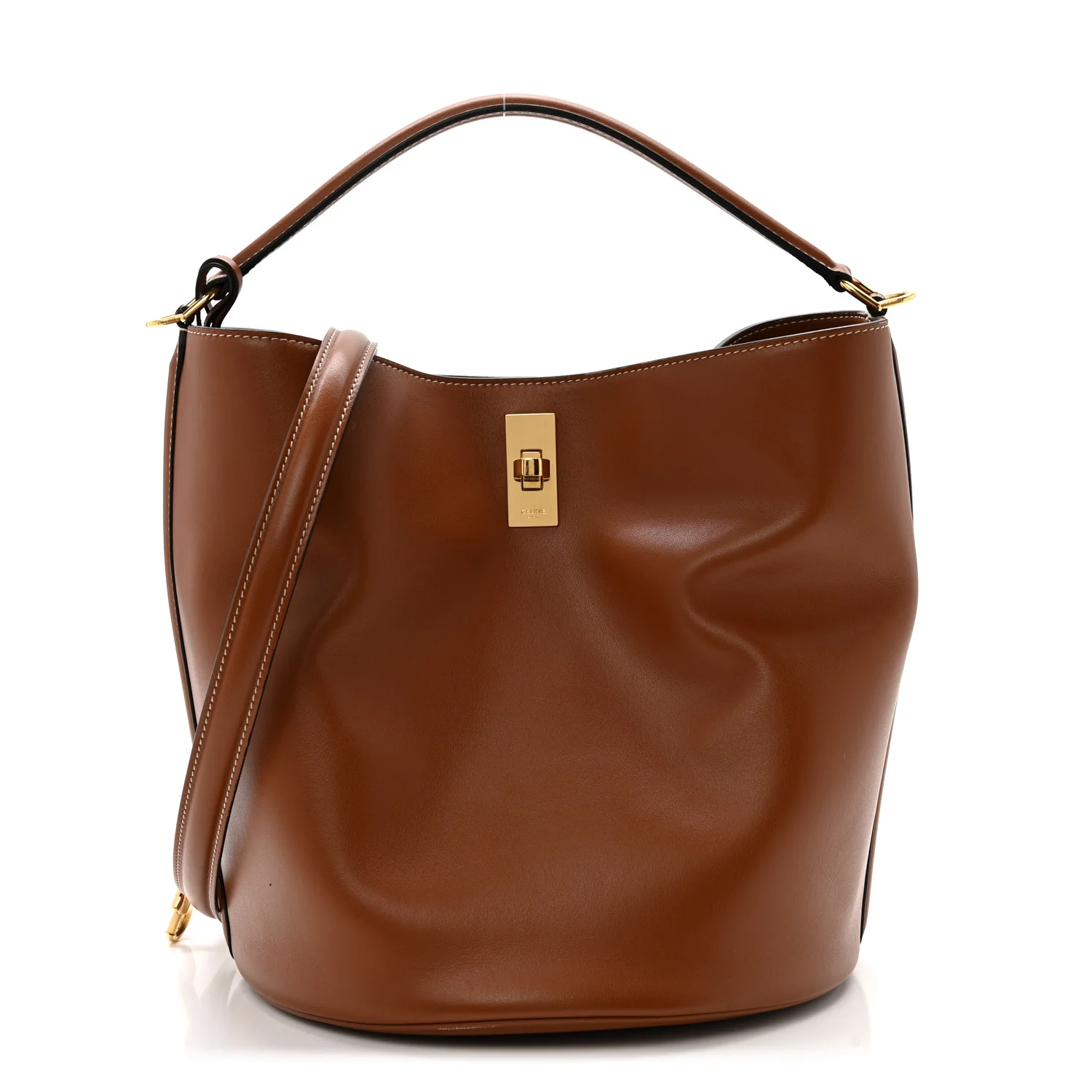 Smooth Calfskin Bucket 16 Bag Tan