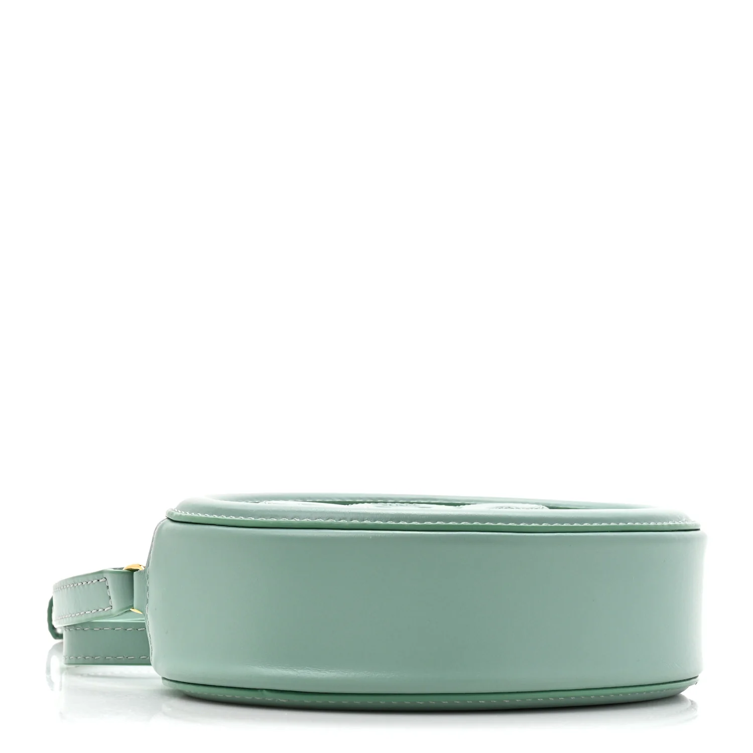 Smooth Calfskin Cuir Small Triomphe Oval Crossbody Purse Ice Mint - Image 4