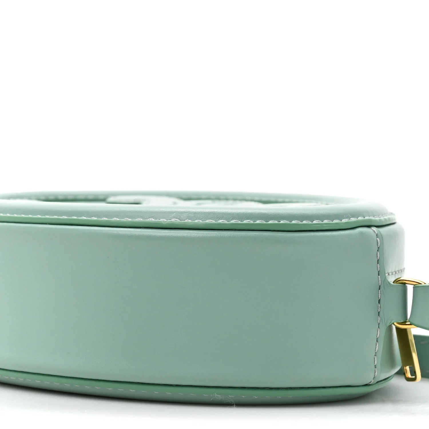 Smooth Calfskin Cuir Small Triomphe Oval Crossbody Purse Ice Mint - Image 8