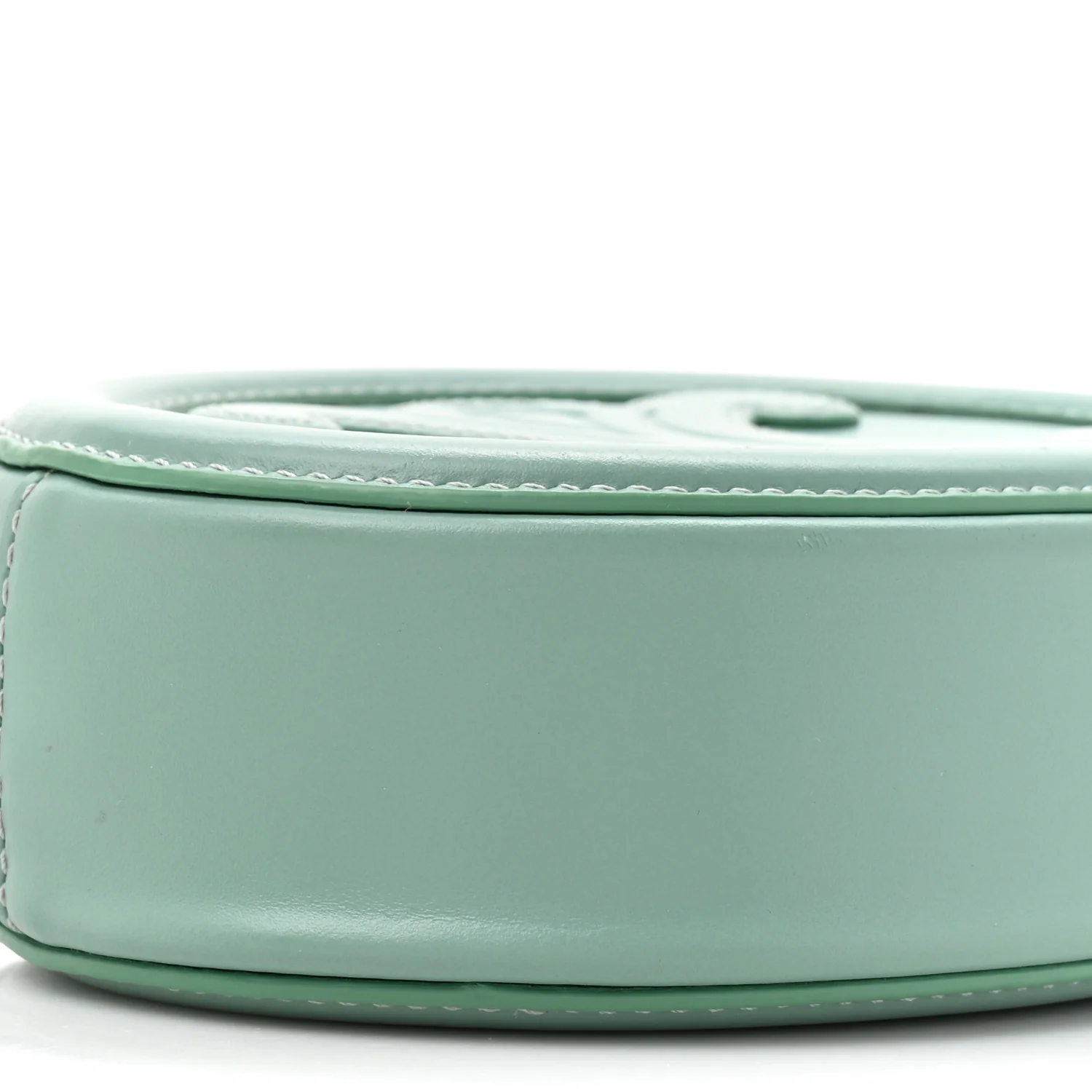 Smooth Calfskin Cuir Small Triomphe Oval Crossbody Purse Ice Mint - Image 9