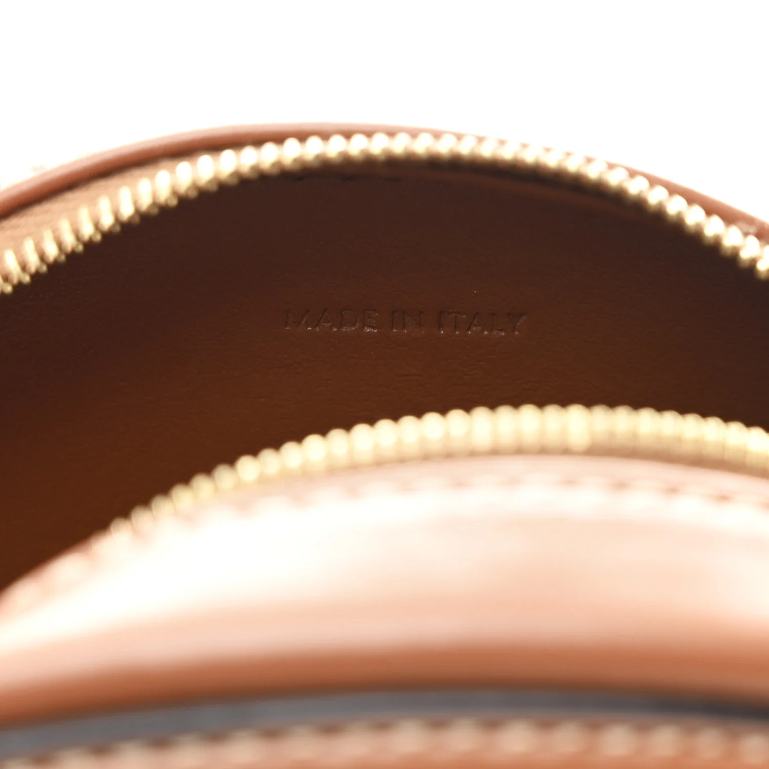 Smooth Calfskin Cuir Small Triomphe Oval Crossbody Purse Tan - Image 7