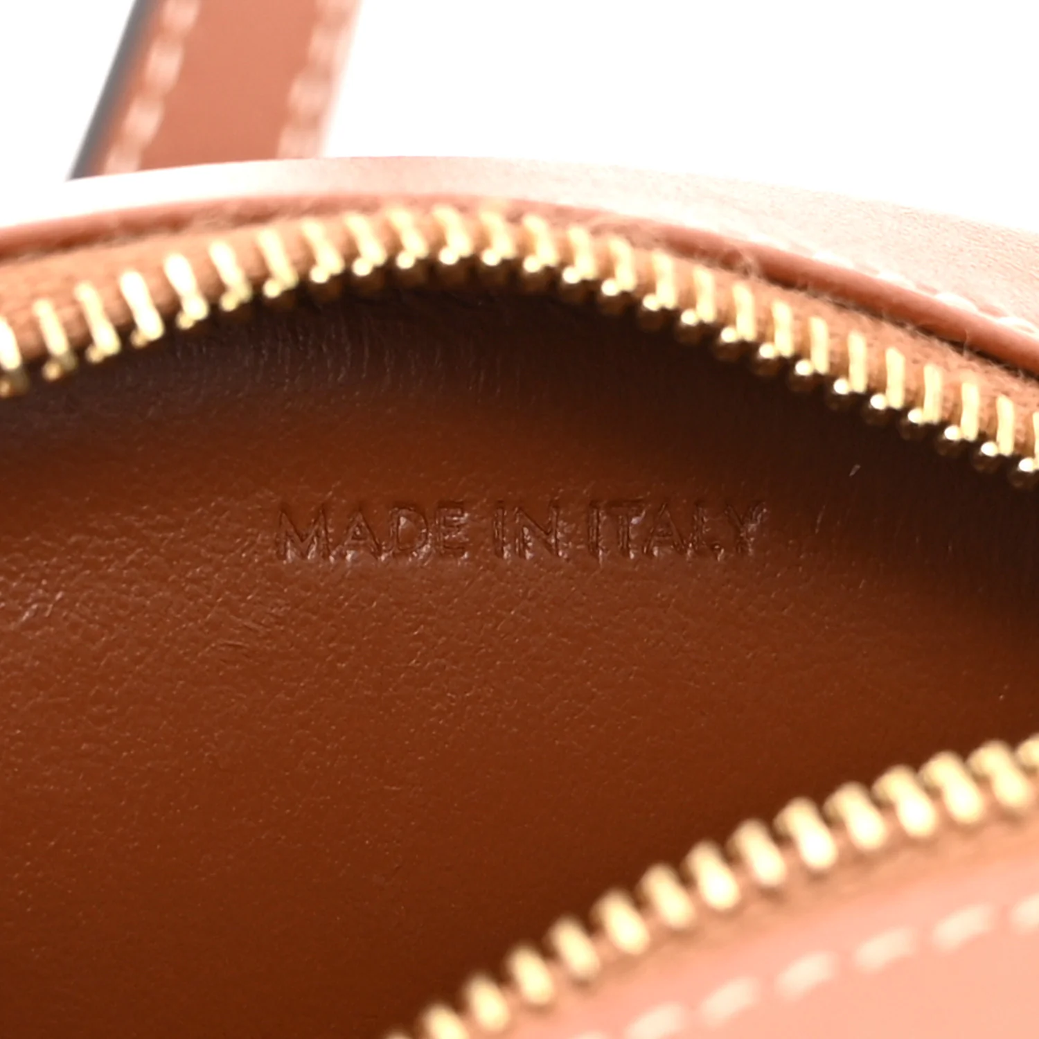 Smooth Calfskin Cuir Small Triomphe Oval Crossbody Purse Tan - Image 7