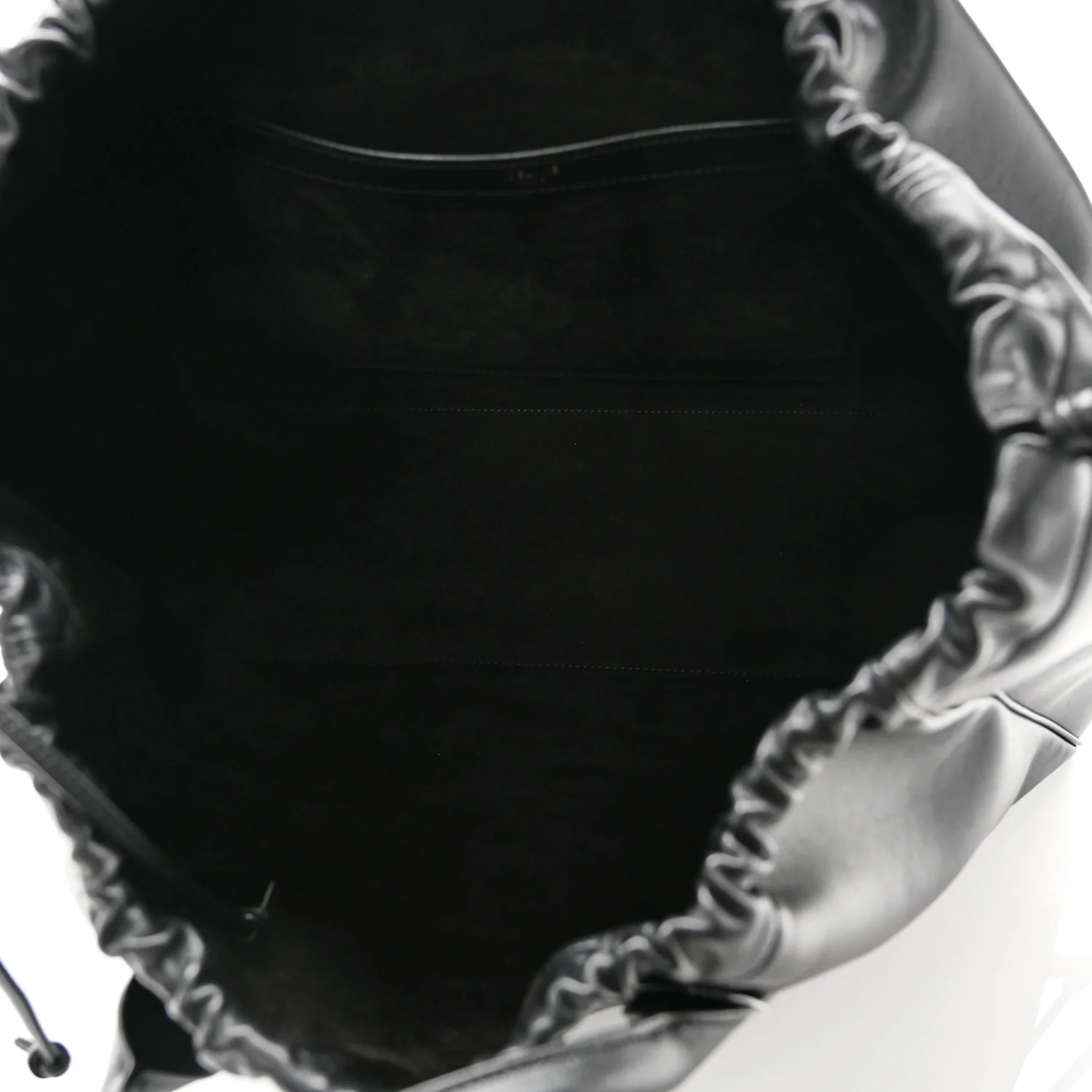 Smooth Calfskin Cuir Triomphe Cabas Drawstring Black - Image 6