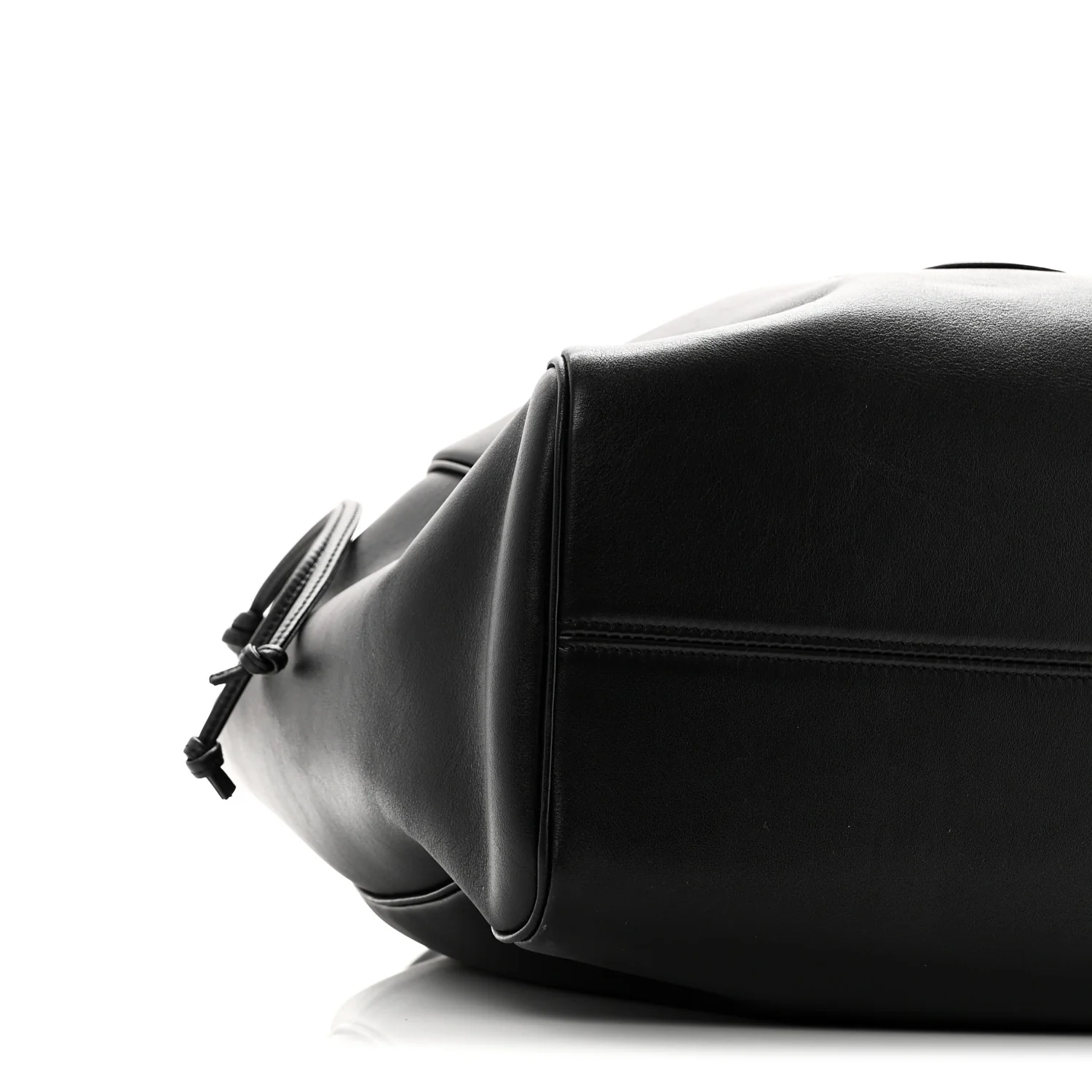 Smooth Calfskin Cuir Triomphe Cabas Drawstring Black - Image 8