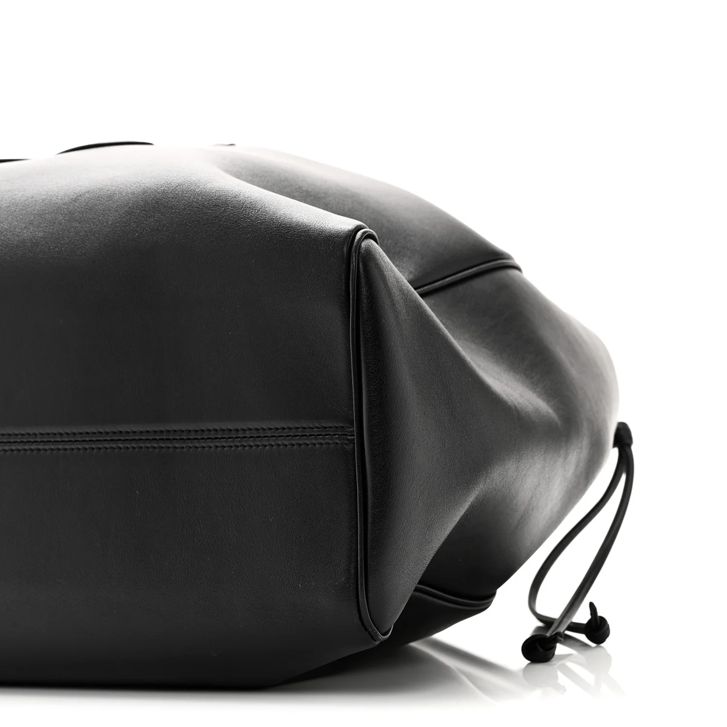 Smooth Calfskin Cuir Triomphe Cabas Drawstring Black - Image 9