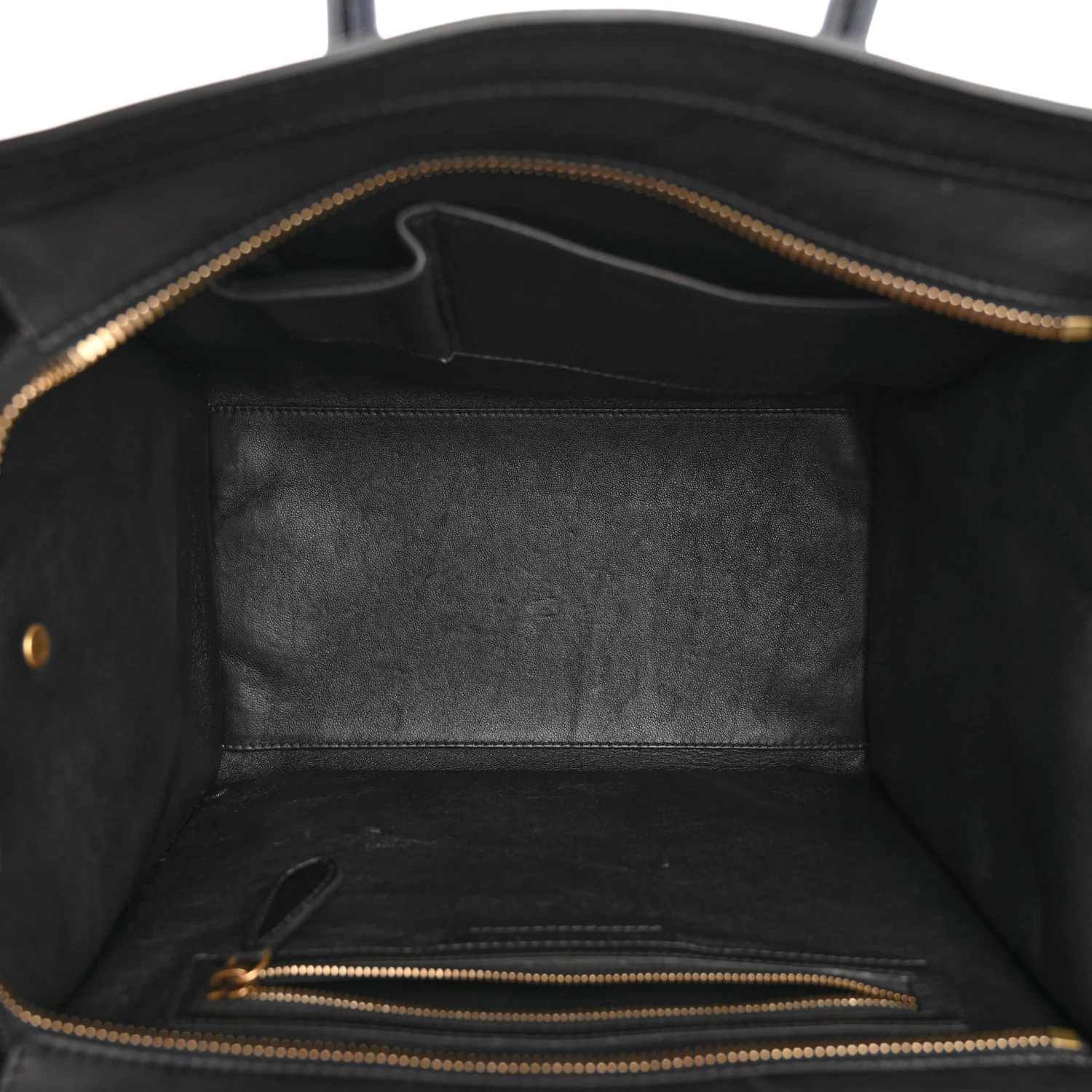 Smooth Calfskin Linen Tricolor Mini Luggage Black Khaki Navy - Image 5