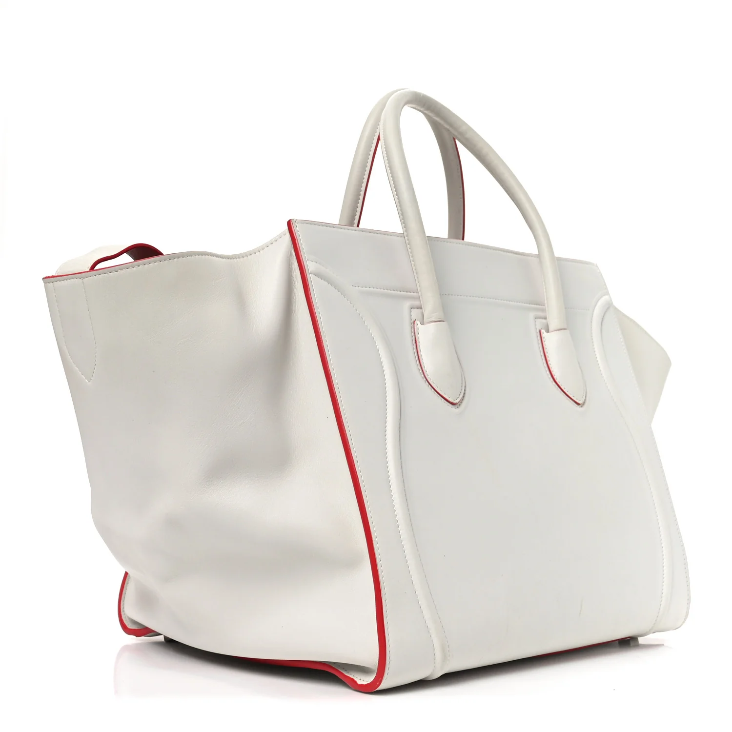 Smooth Calfskin Medium Phantom Luggage White - Image 3