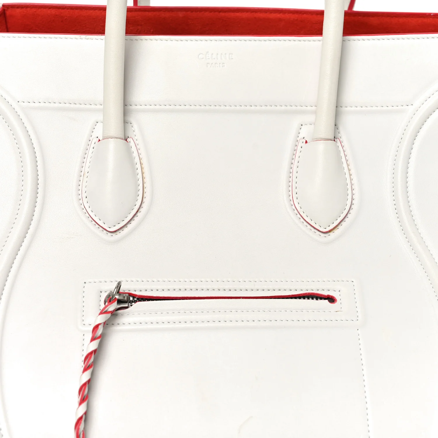 Smooth Calfskin Medium Phantom Luggage White - Image 8