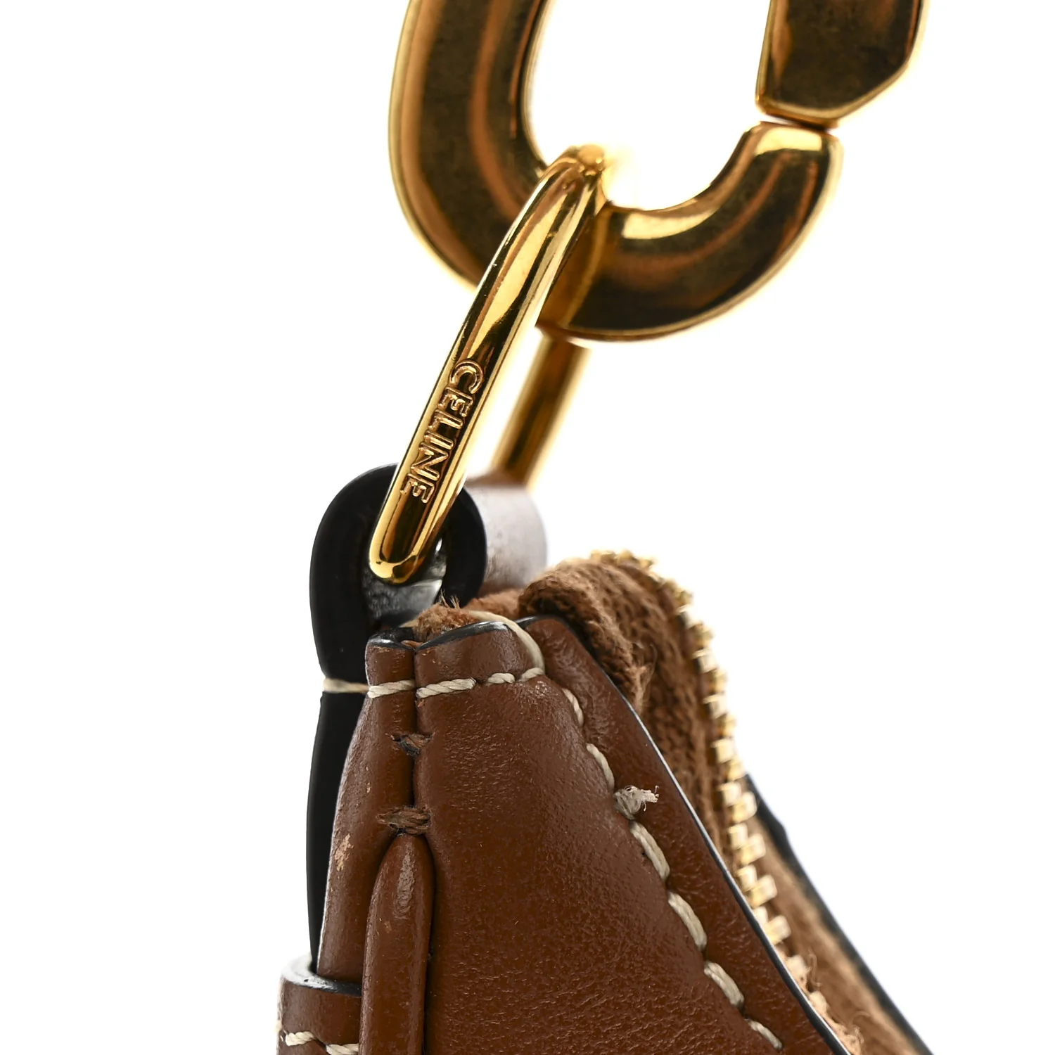 Smooth Calfskin Medium Strap Ava Shoulder Bag Tan - Image 13