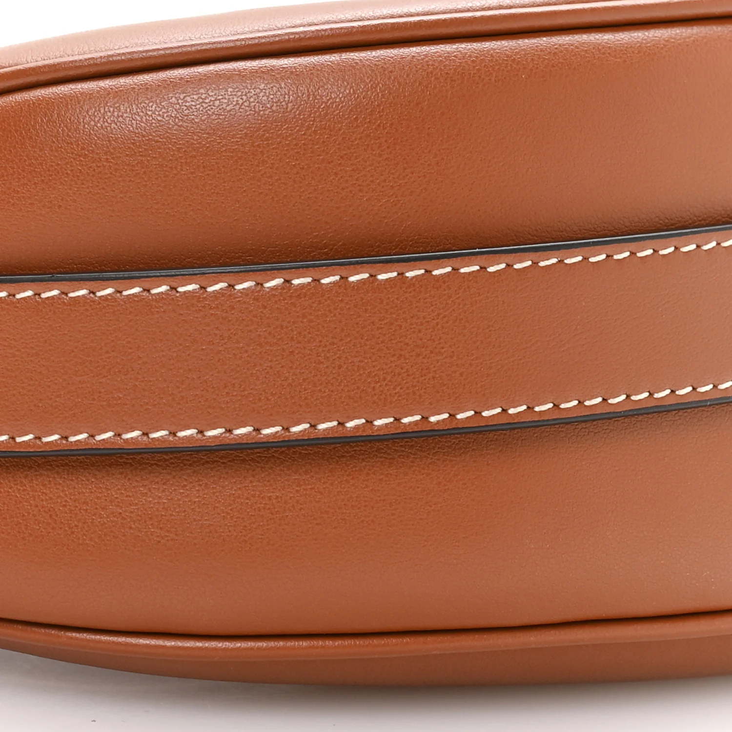 Smooth Calfskin Medium Strap Ava Shoulder Bag Tan - Image 10