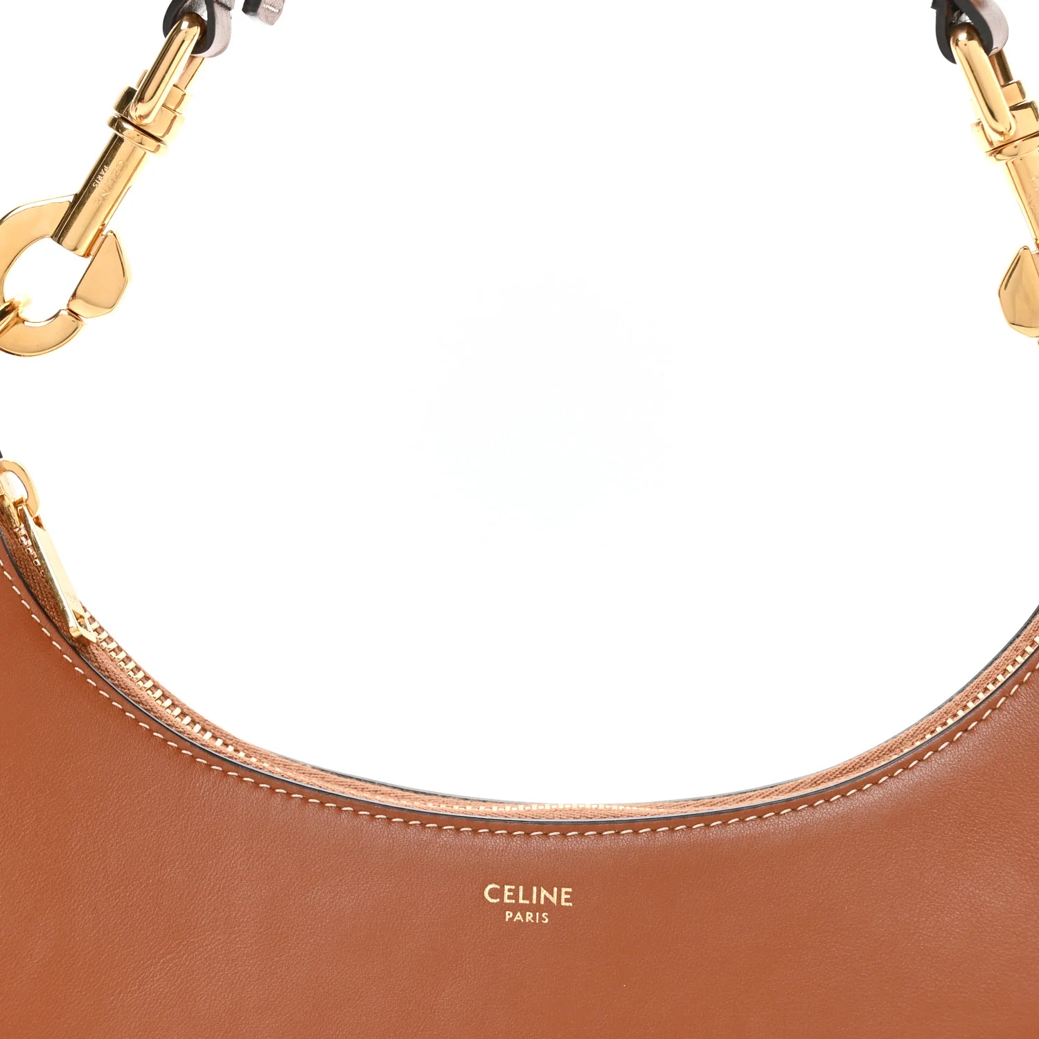 Smooth Calfskin Medium Strap Ava Shoulder Bag Tan - Image 9