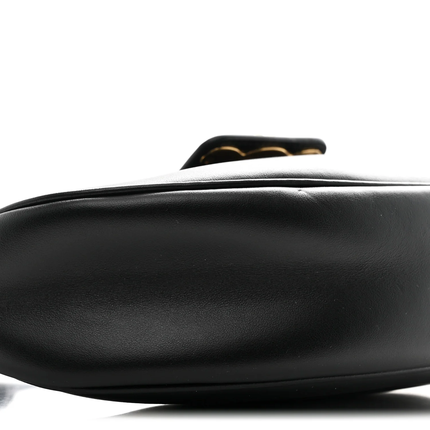 Smooth Calfskin Medium Strap Ava Triomphe Shoulder Bag Black - Image 8